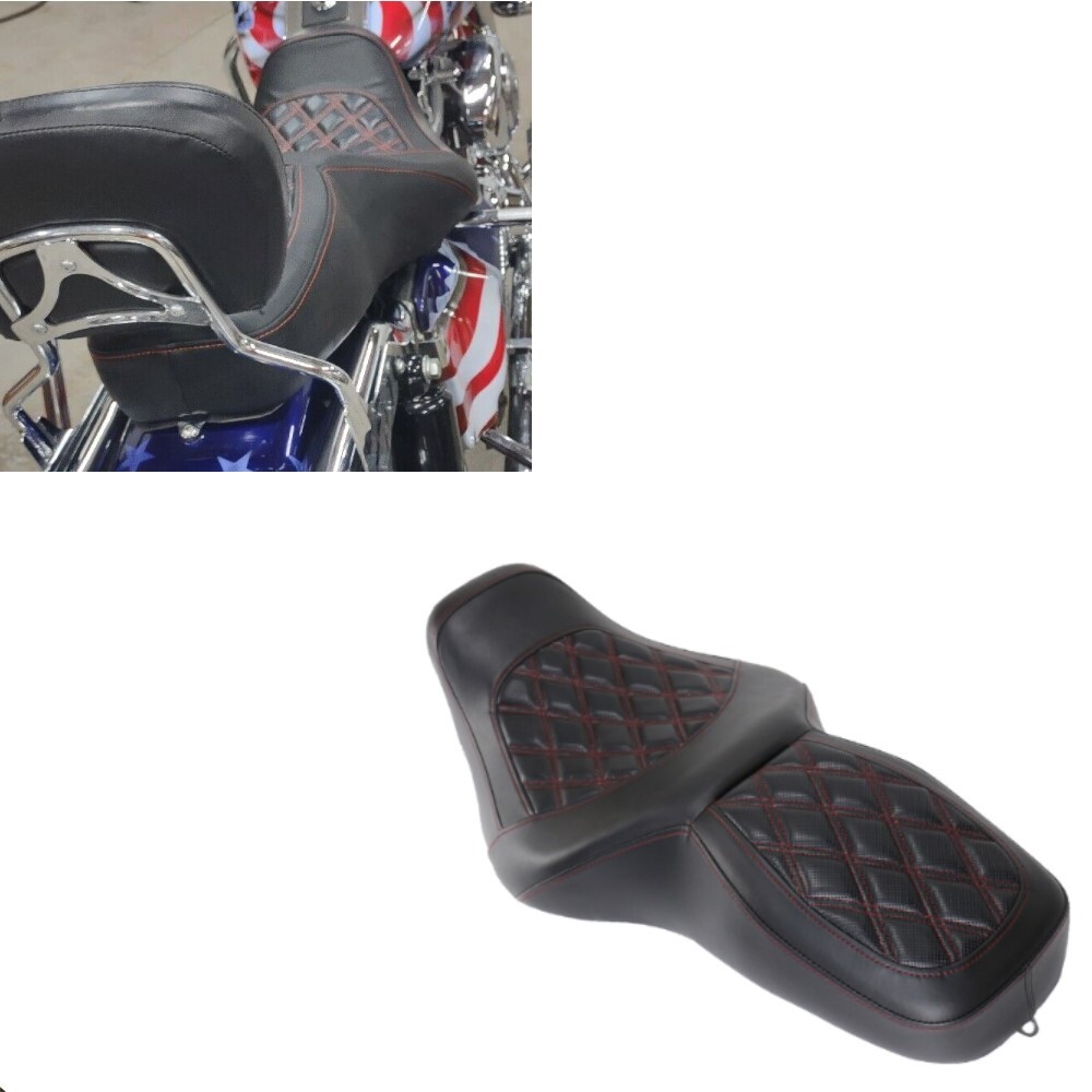 1-Piece Two-Up Seat Full Set For Harley Road King FLHR / FLHRI FLHRCI 1997-2007