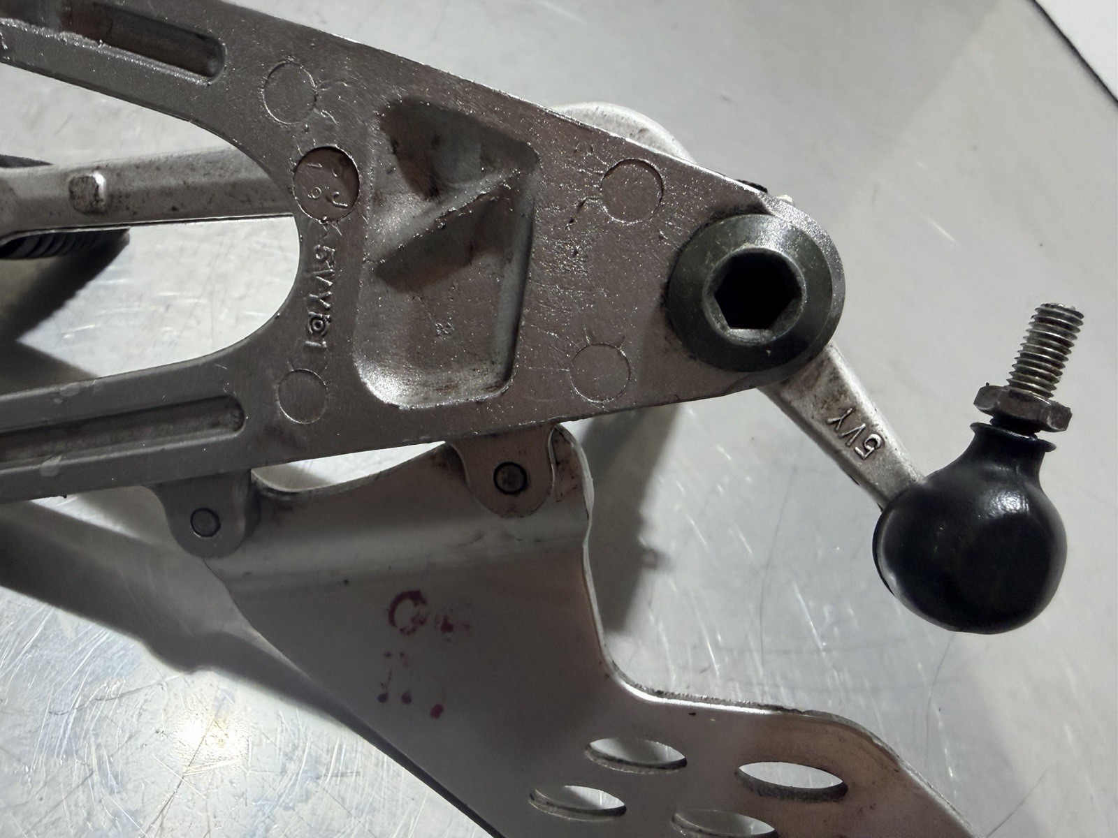 2004 Yamaha R1 Front Left, Peg Assembly (OEM)