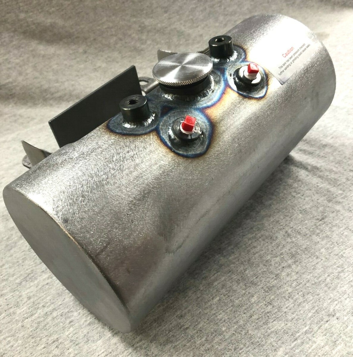 USA MADE Flat End Custom Center Fill Oil Tank W/Battery Tray For Harley & Custom
