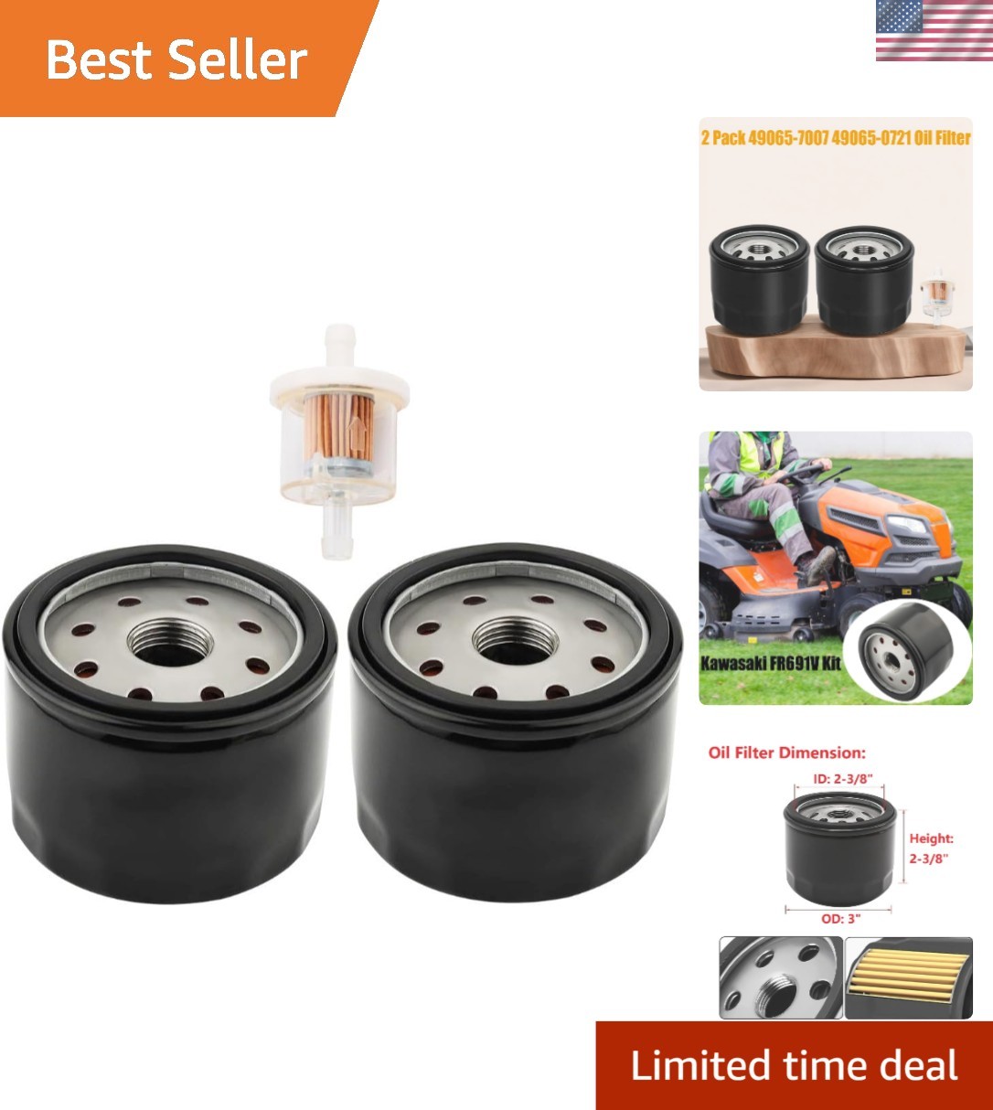 Durable Oil Change Kit with Stainless Steel Filters for Lawn & Garden Equipment
