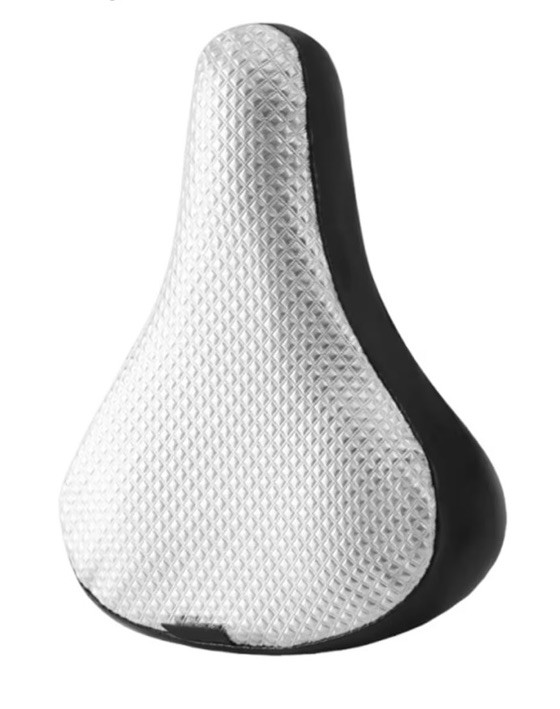 NEW Cooling Waterproof Silver Black Bike Seat Pad Cushion Cover Elastic Band