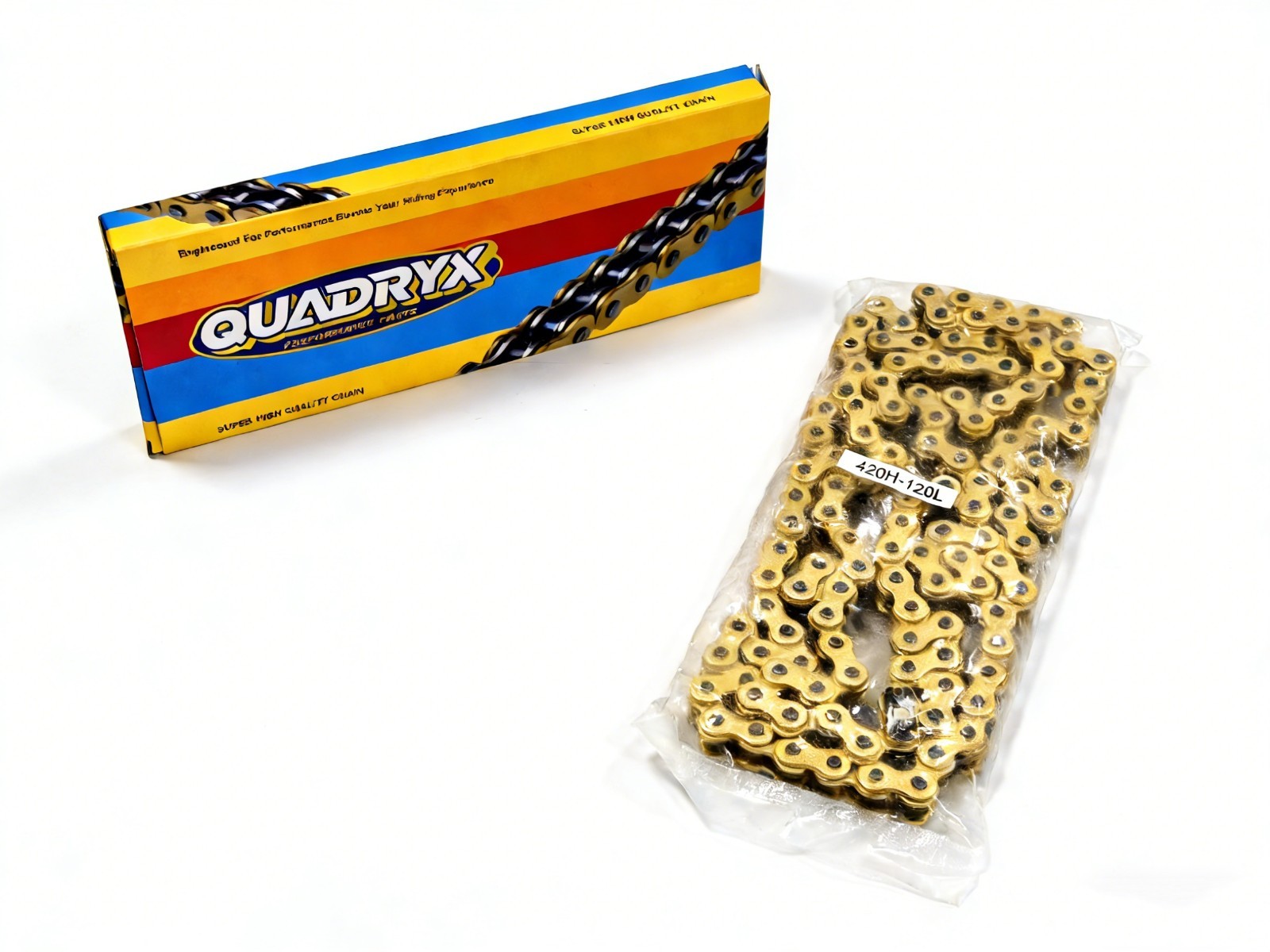 QUADRYX 420 Drive Chain 120 Links For Honda CRF110 Kawasaki KLX110 Dirt Bike