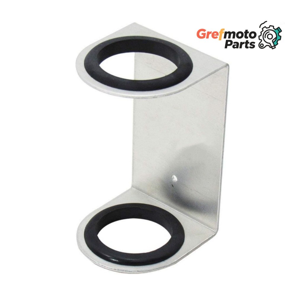 2″ Hole Flashlight Hanger Holder Wall Mount Storage Organizer Aluminum Silver