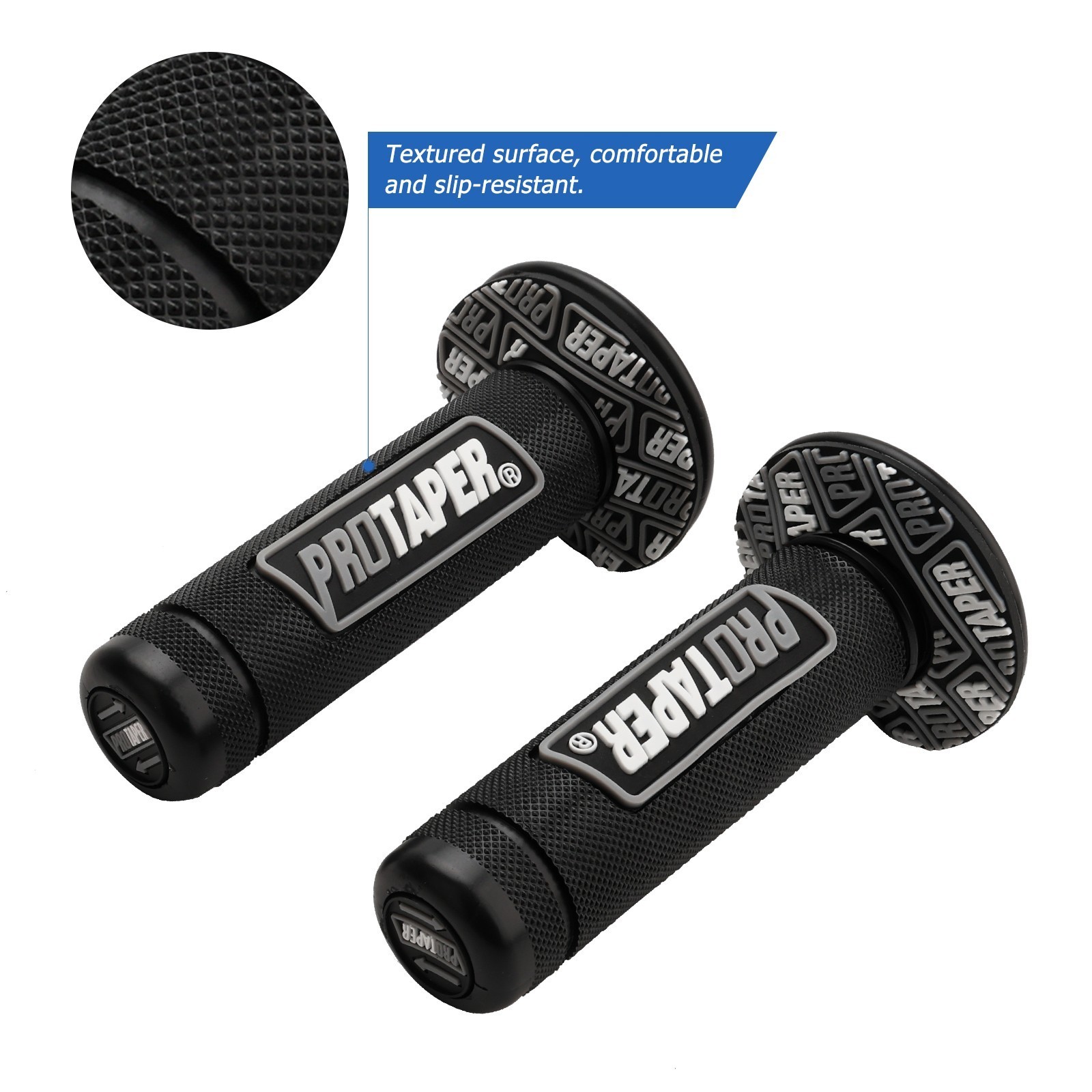 Pair 7/8″ Motorcycle Rubber Hand Grip Motocross For ProTaper Handlebar Grips