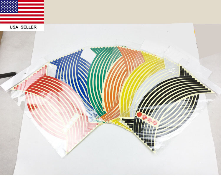 18 Inch Reflective Car Motorcycle Wheel Rim Stripe Decal Stickers Bike Tape