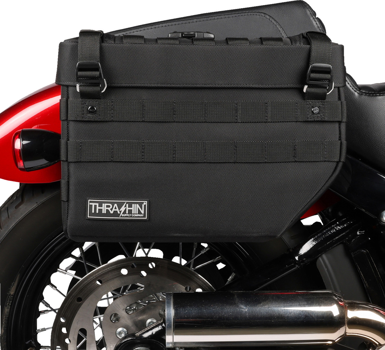 Thrashin Supply Expedition Saddlebags Black TSB-0008 1680D Ballistic Nylon