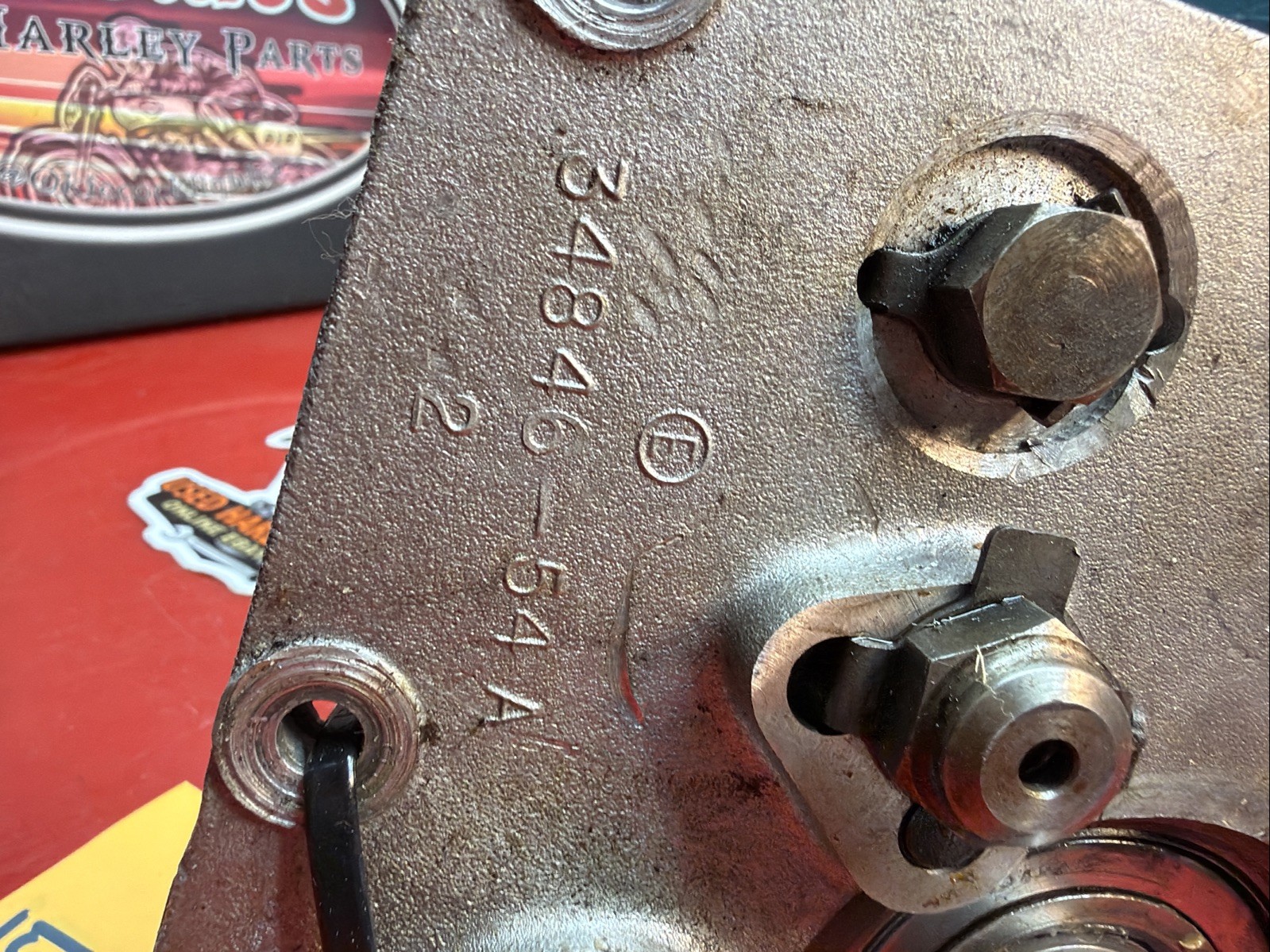 Harley 1973-76 Ironhead Right side Shift Trans Transmission Good Sportster OEM