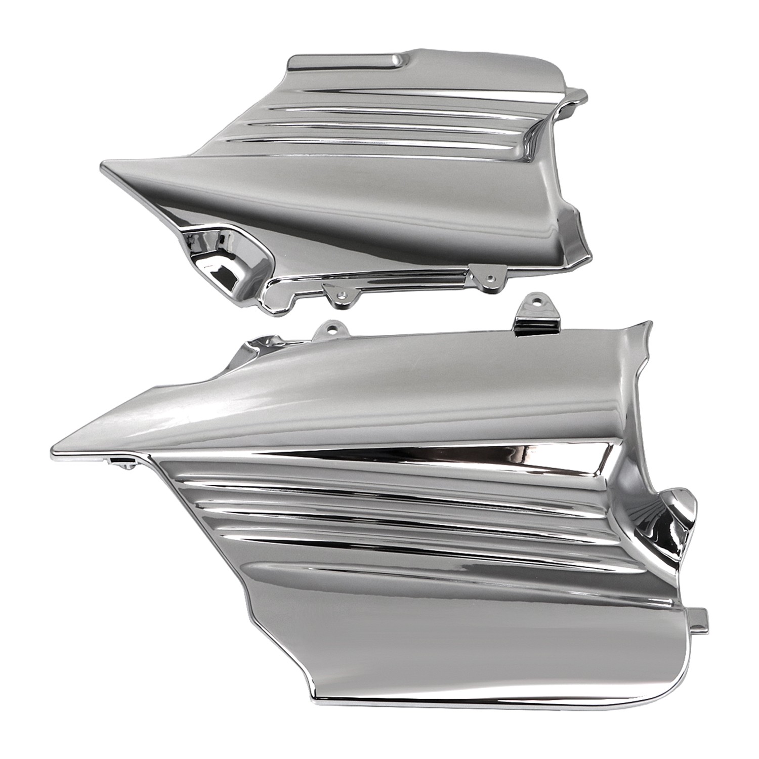 Left & RIght Chrome Engine Lower Side Cover For Honda 1988-2000 GL1500 Goldwing