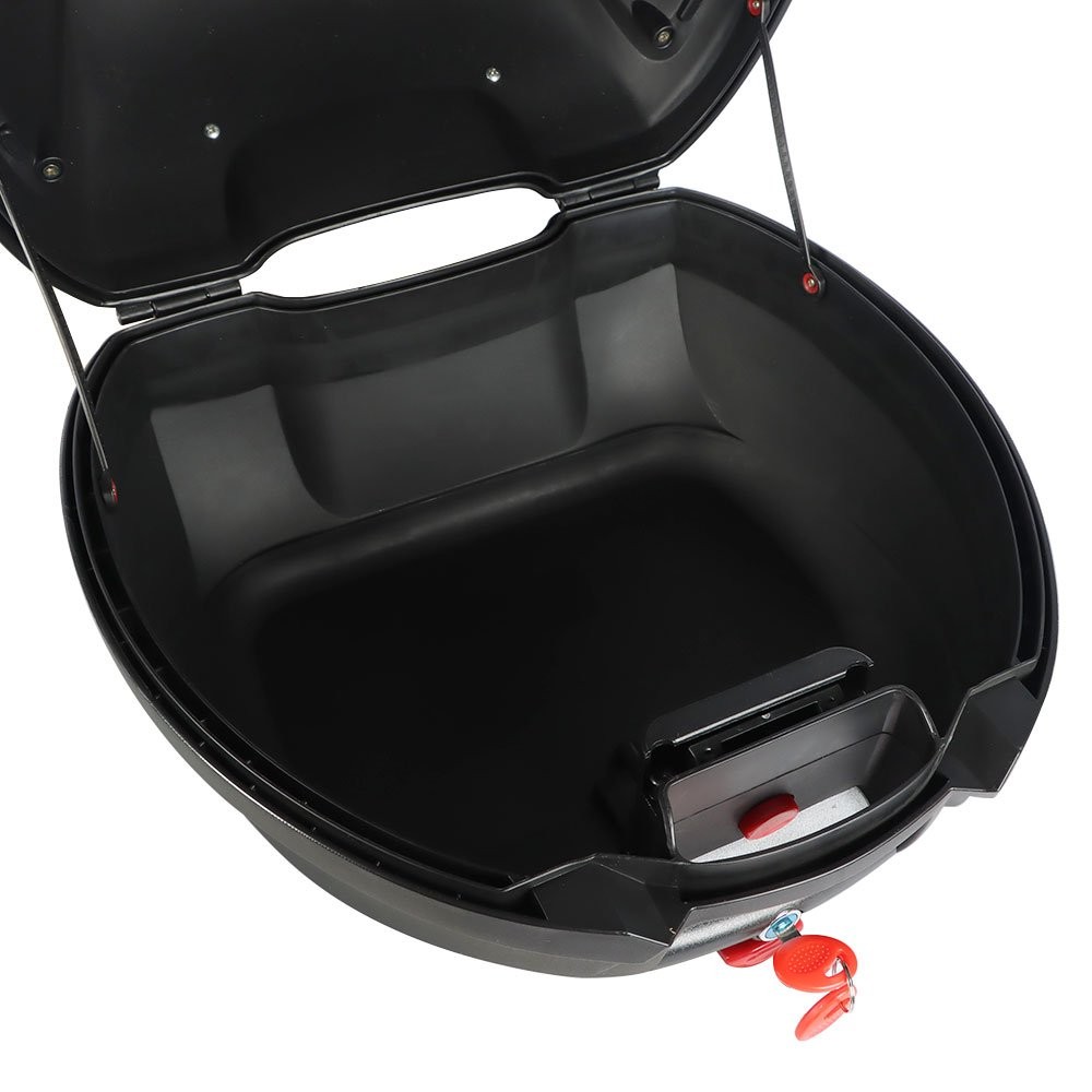 32L Universal Motorcycle Trunk Scooter Tail Box Luggage Top Lock Storage Case US