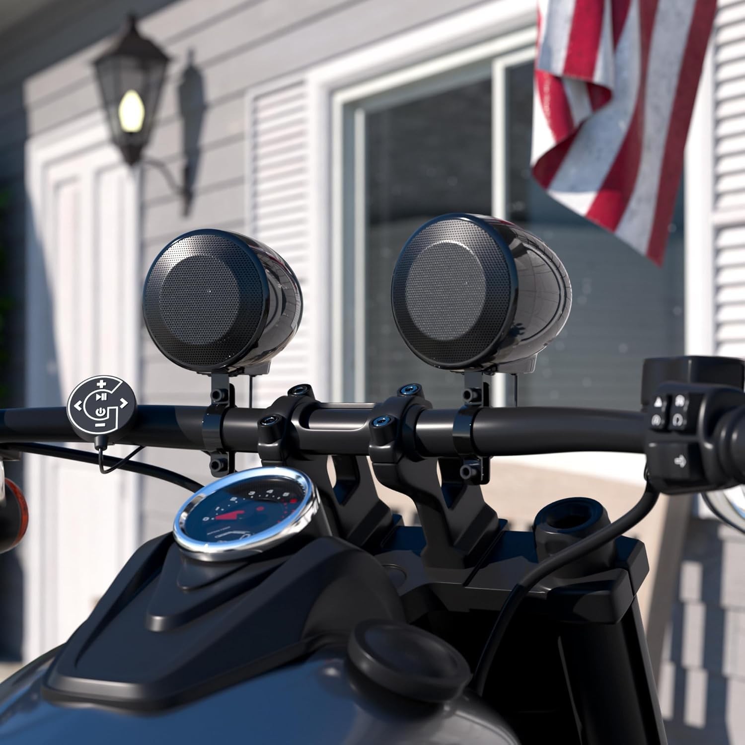 Bluetooth 5.0 Motorcycle Audio System – 100W Waterproof Speakers for Riders