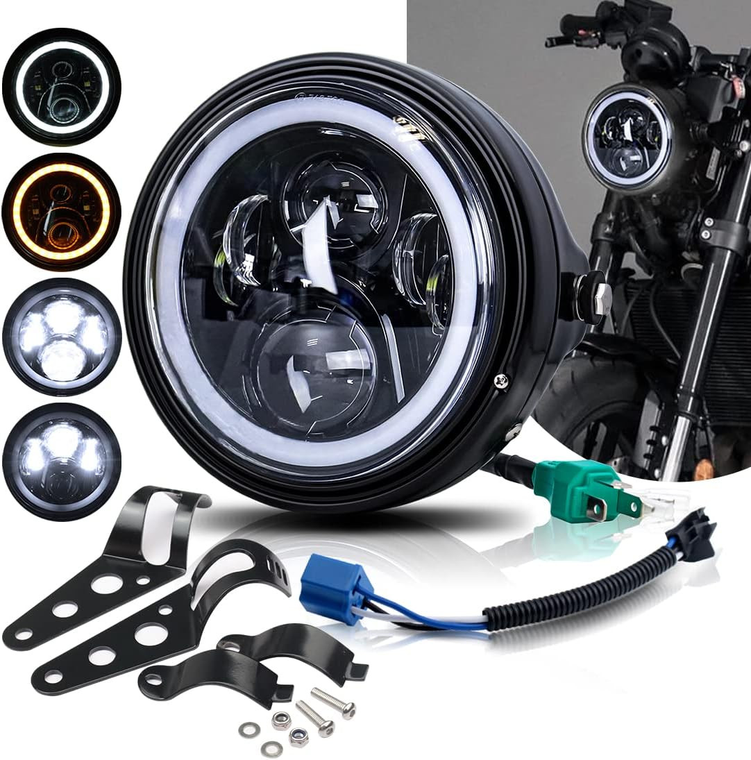 7 Inch LED Motorcycle Headlight round DOT Approved with Housing Bucket Turn Sign