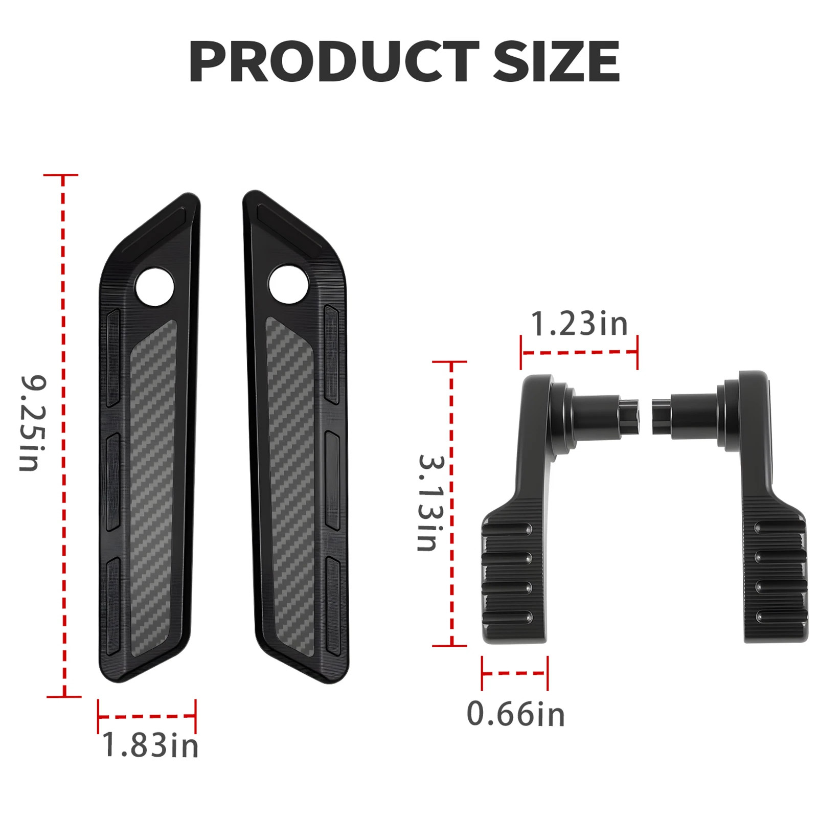 Black Saddlebag Hinge Latch Covers+Handle kit For Harley Touring FLHX FLHR 14-23