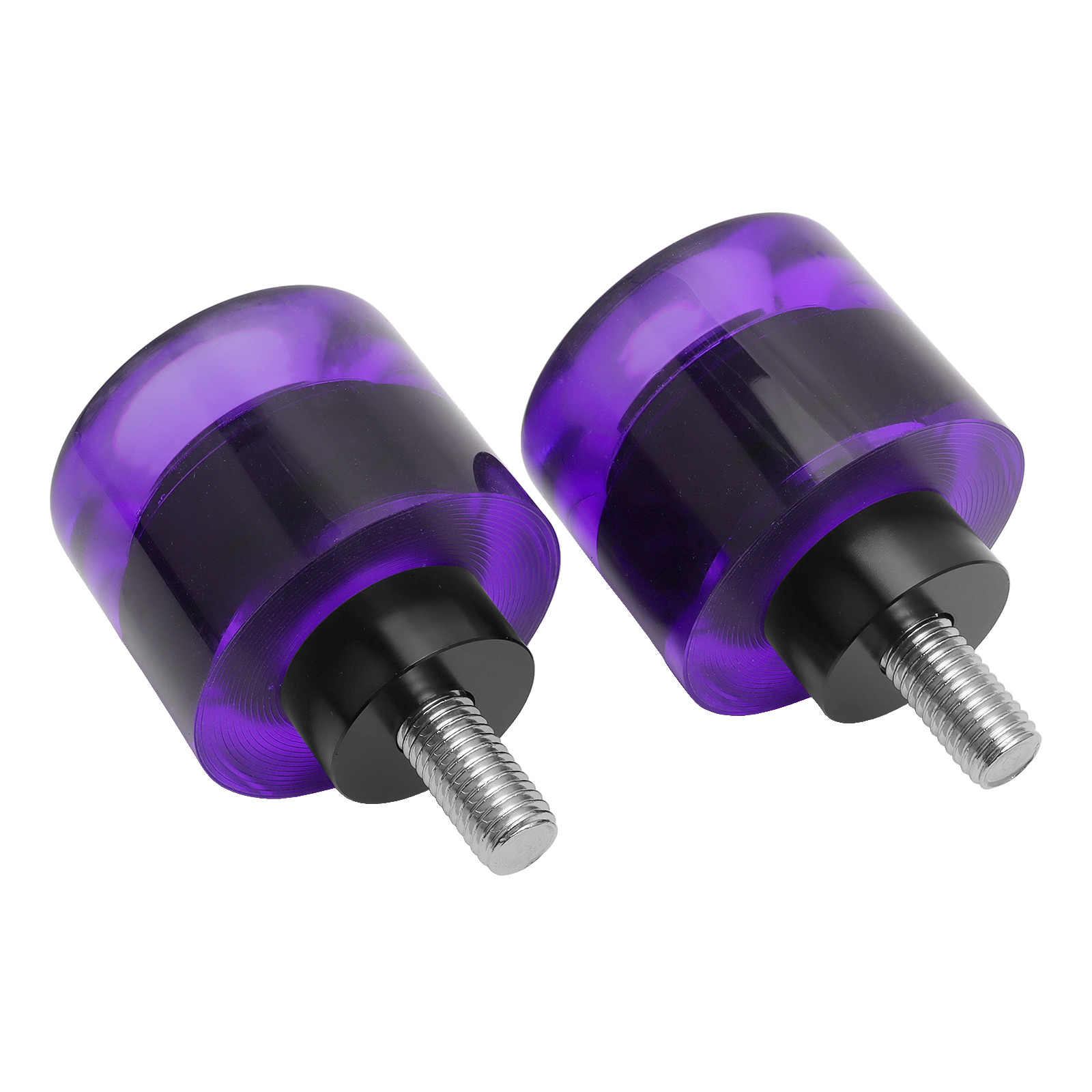 2X Crash Bar End Wheels Purple Engine Guard M12 Ball For Harley Softail Touring