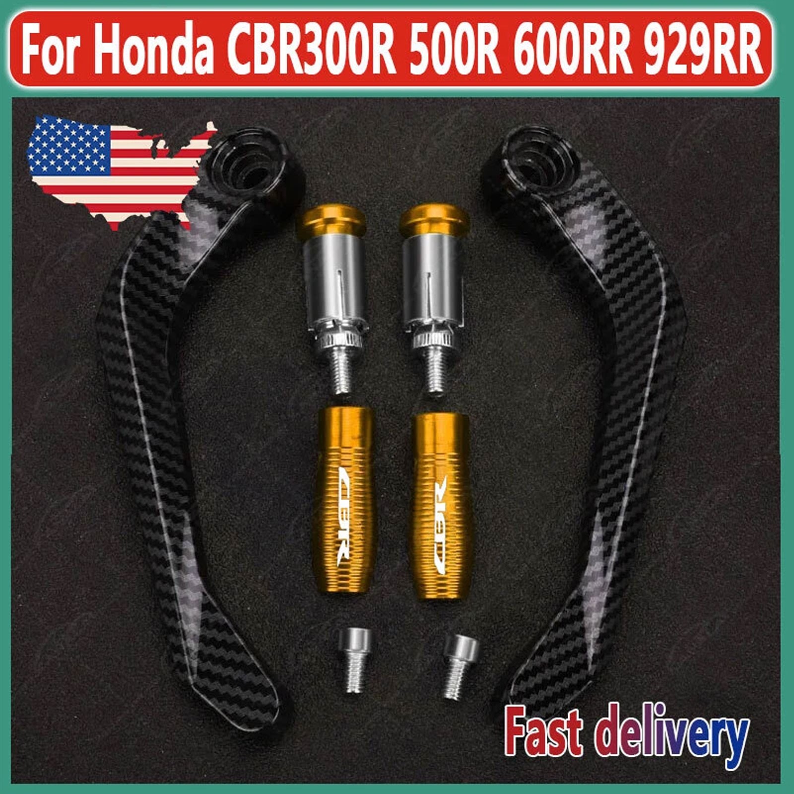 Handlebar Grips Brake Clutch Levers Protector Guard For Honda CBR 600RR 1000RR