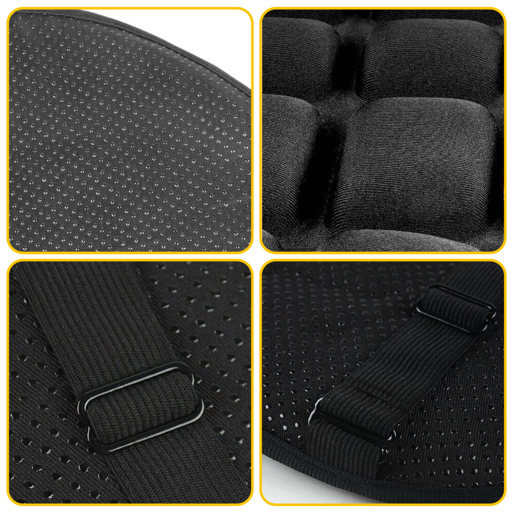 Motorcycle Comfort Seat Pad Gel Cover Cushion 3D Pressure Black Relief Universal