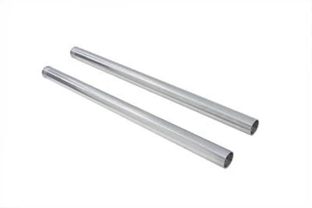 Chrome 39mm Fork Tube Set 25-3/8 inch Total Length for Harley-Davidson V-Twin