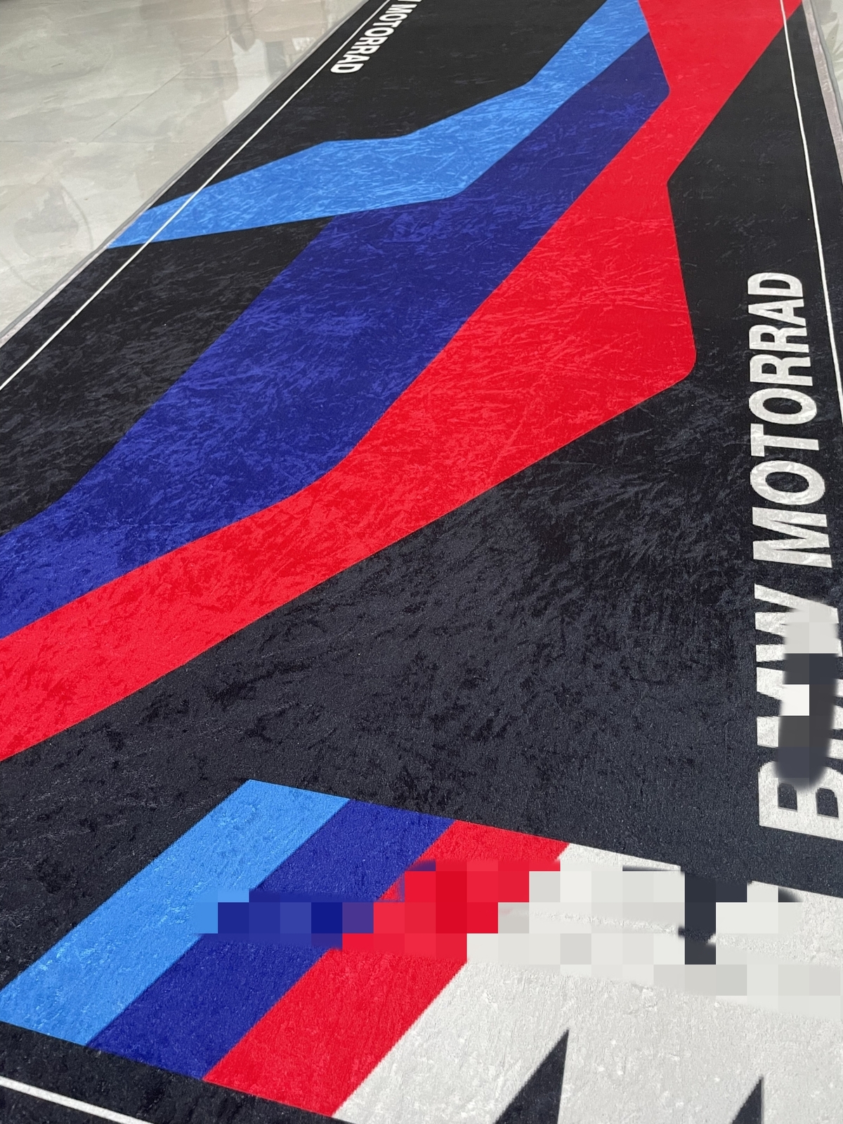 220x80cm Anti-slip Motorcycle Workshop Garage Carpet mat For BMW Motorrad MSport