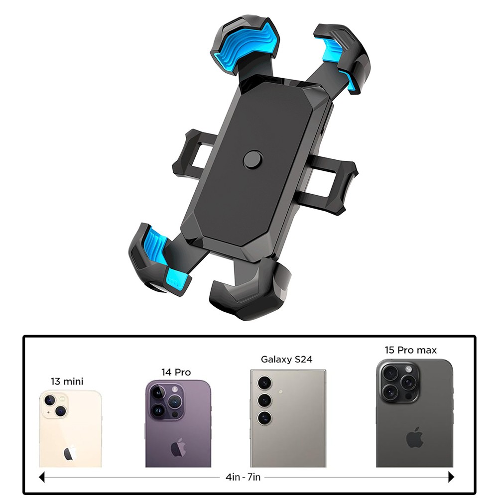 Auto Lock Motorcycle Phone Mount Bike Phone Holder Double Lock Anti-Vibration