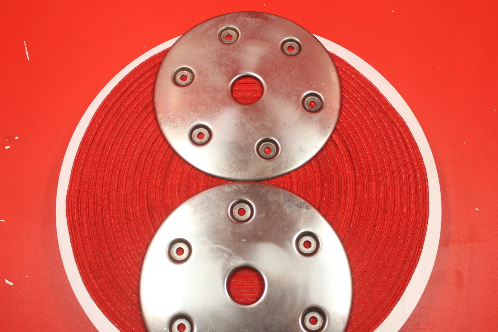 2002 YAMAHA ROAD STAR OEM FRONT BRAKE DISC ROTOR COVER PAIR SET