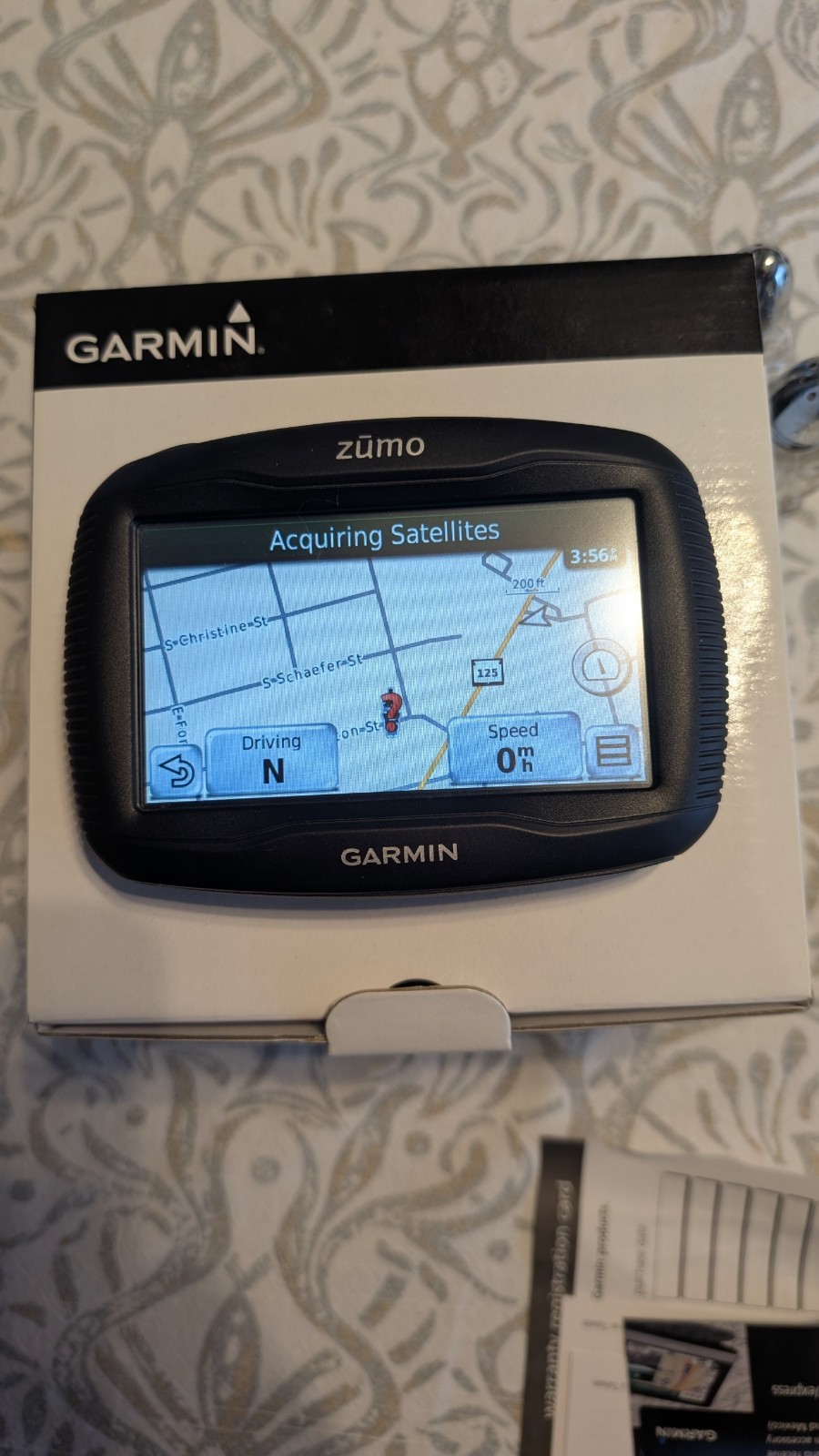 Garmin Zumo 390 Motorcycle GPS with handlebar mount