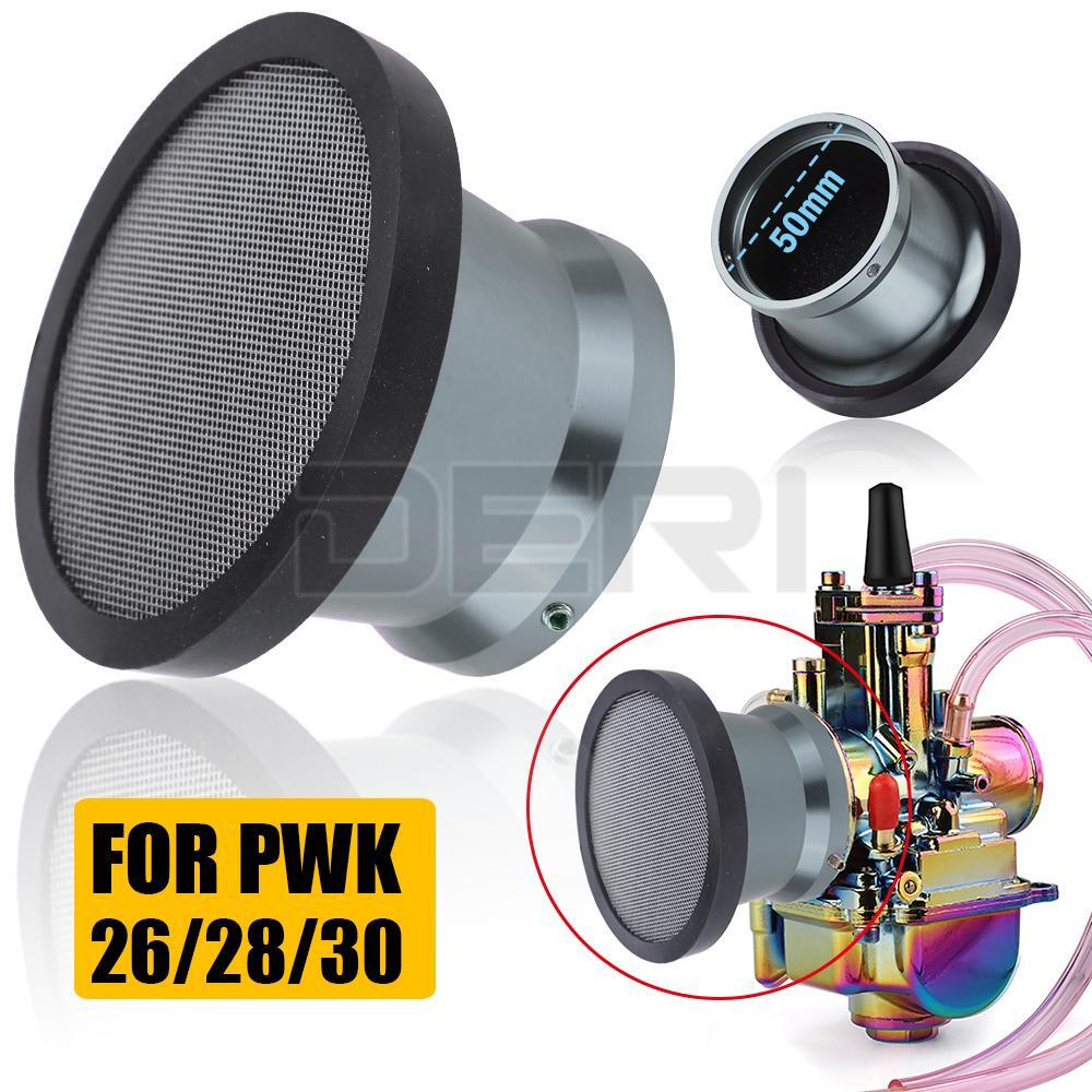 Motorcycle Air Filter Cup Velocity Stack 50mm For Carburetor PWK 24 26 28 30mm