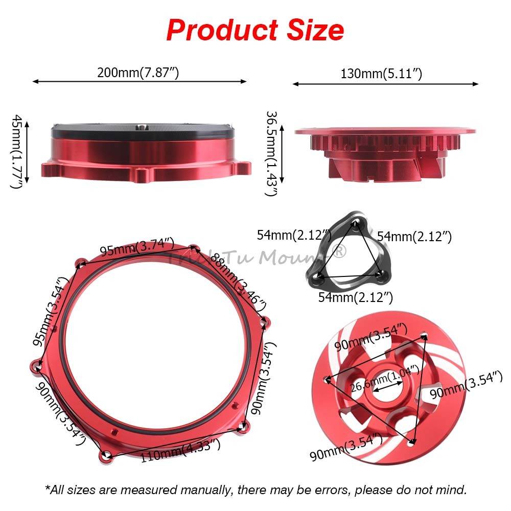 Clear Clutch Cover & Spring Retainer For Ducati Panigale V2 959 1199 1299 1199S