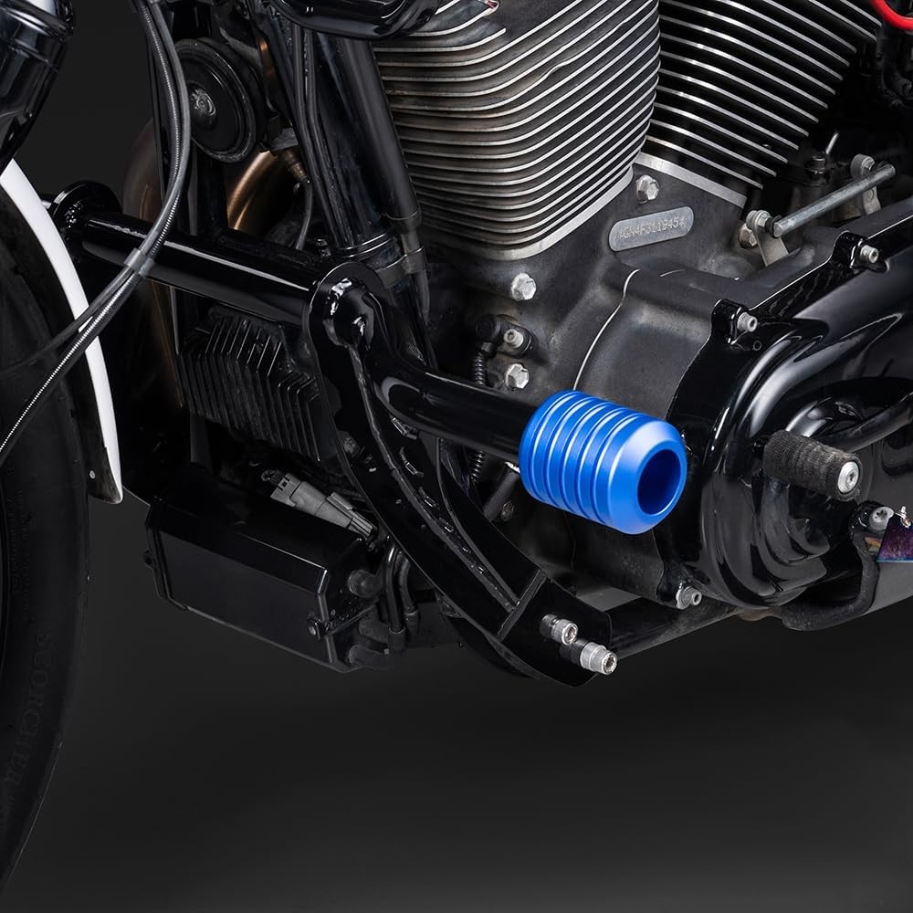 Advanblack ProTek Machined Blue CNC Alumium Inlay Crash Bar Slider