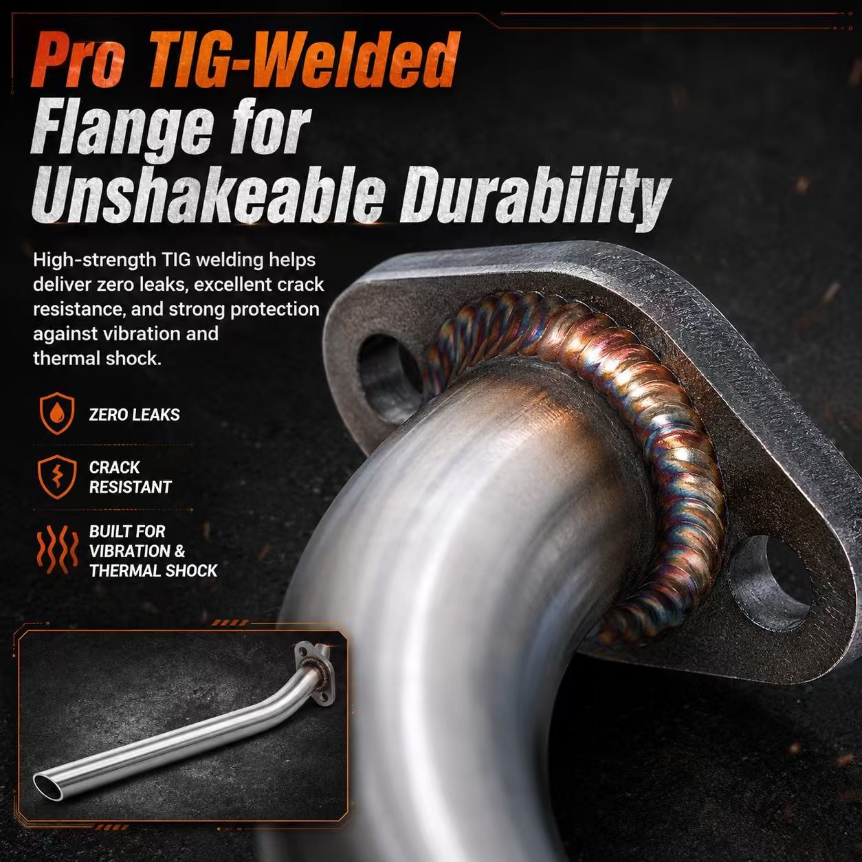 Exhaust Header Pipe for Mega Moto MM80 MMB105 MMK80 80cc 105cc Mini Bike