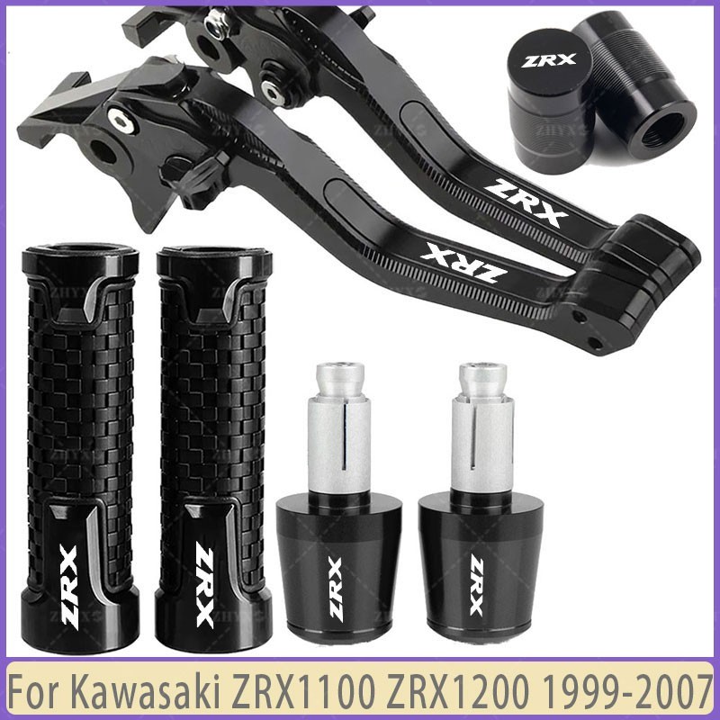 Handle Grip 3D Brake Clutch Lever Set For Kawasaki ZRX1100 ZRX1200 1999-2007