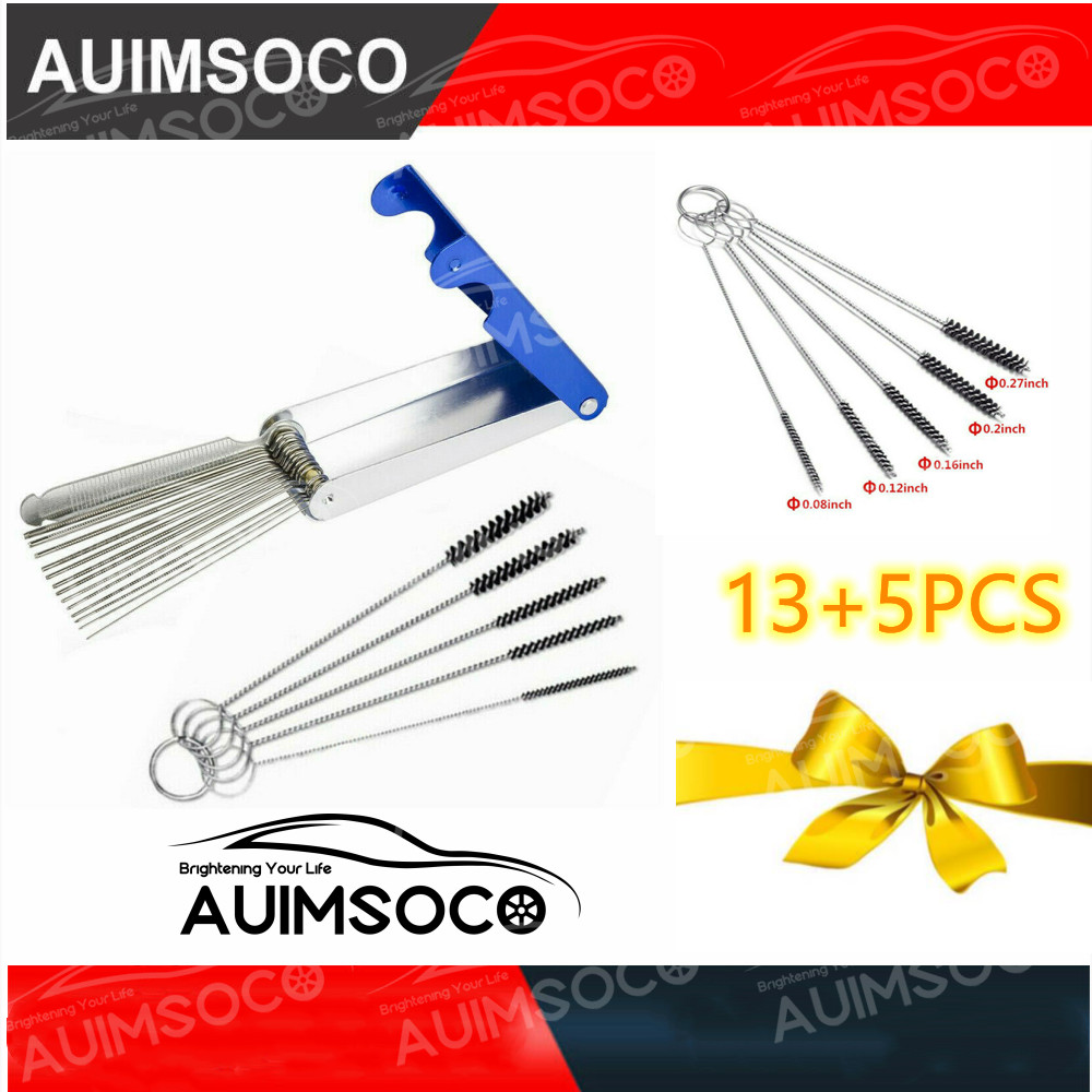 Carburetor Carb Jet Cleaning Tool Wire Cleaner Kit For Car Motorcycle ATV Engine