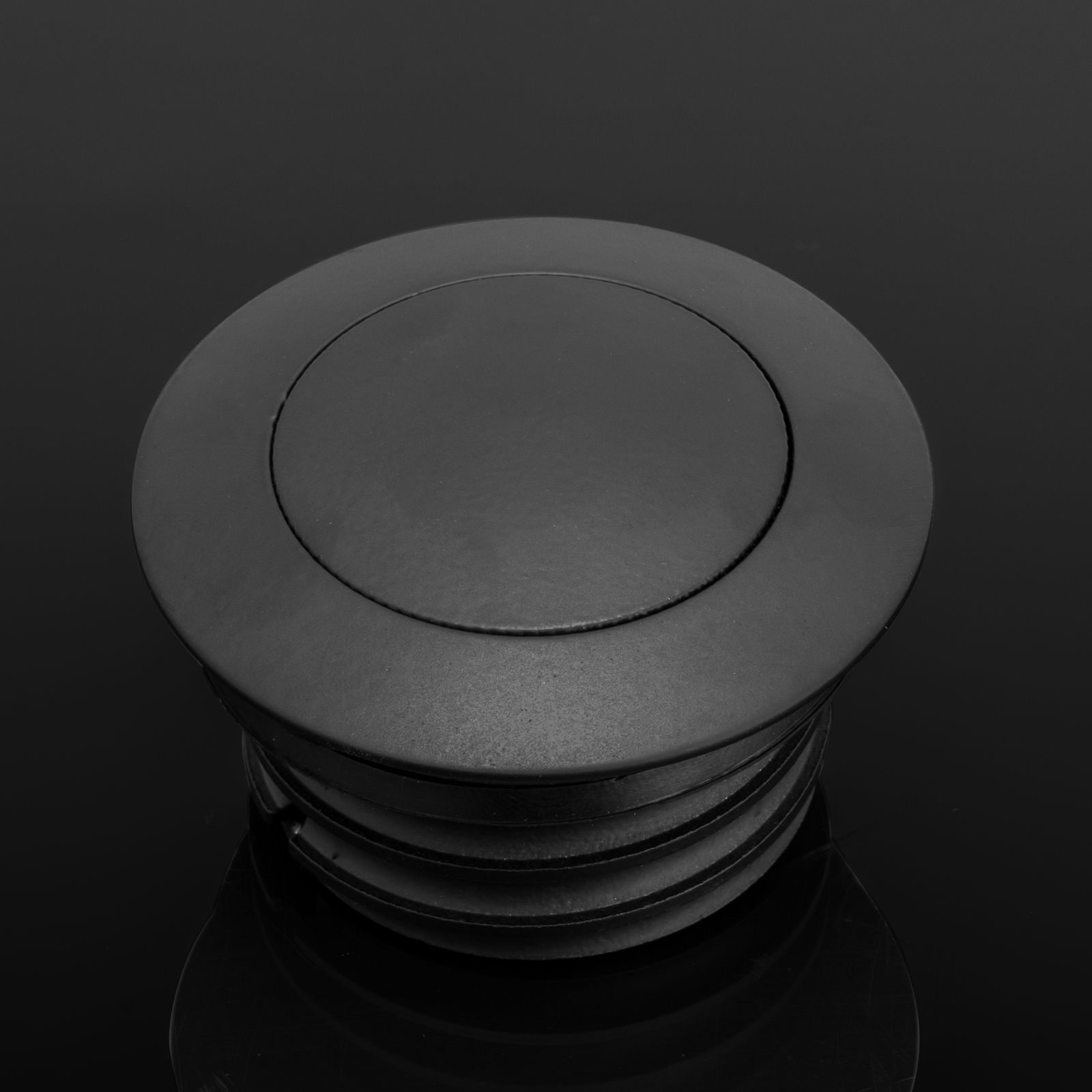 1X Pop-up Tank Gas Cap Black Vented Flush Mount Fuel Filler Cap Cover For Harley