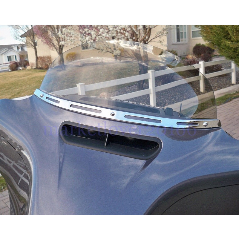 Windshield Trim Fit For Harley Touring Electra Street Tri Glide Batwing Fairing