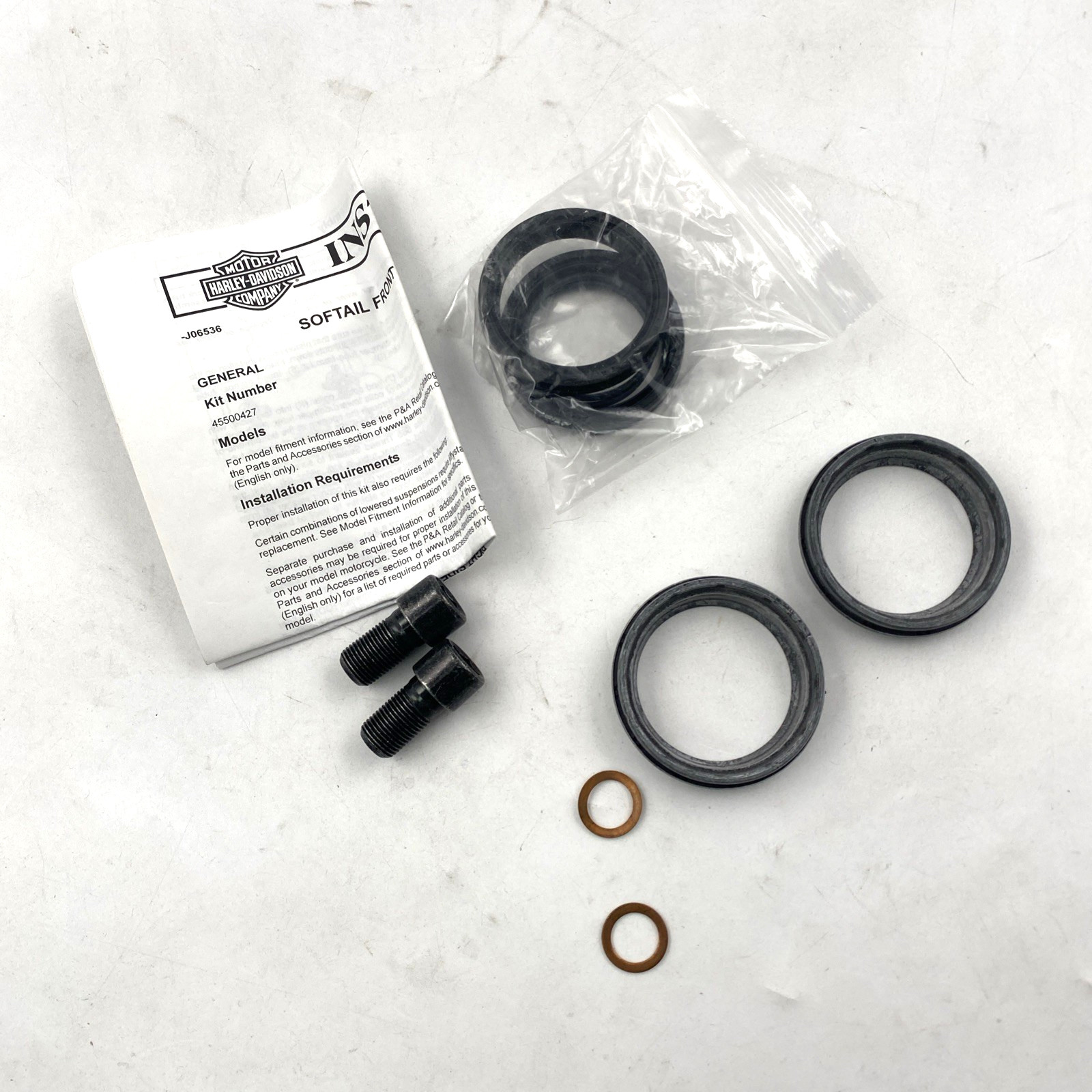 oem Harley 45500427 Low Profile Front Suspension Springs Kit 18-24 Softail M8