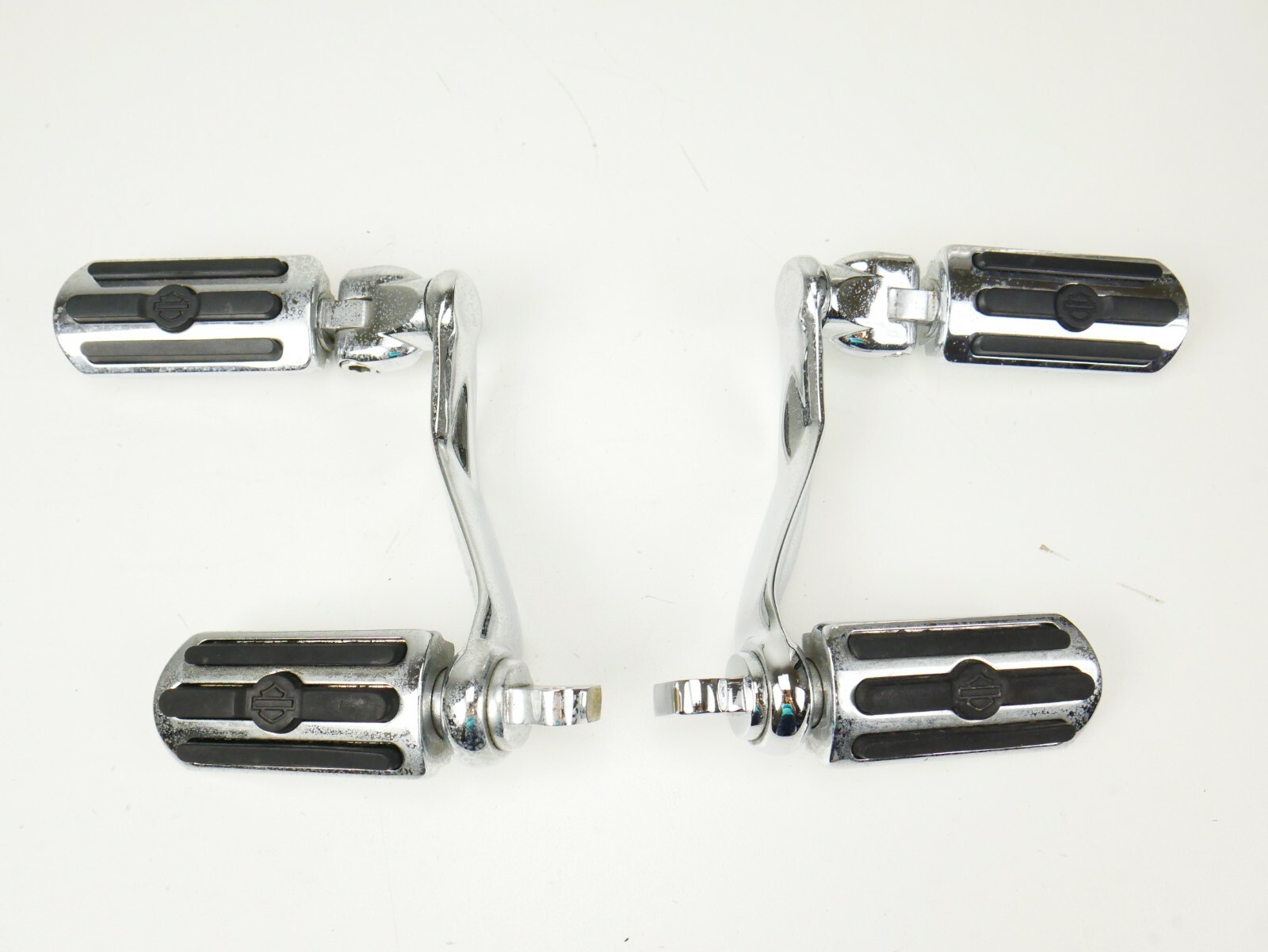 Harley Davidson 88-21 Models Chrome And Black Crash Bar Highway Double Pegs Set