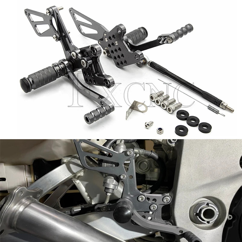 CNC Adjustable Rearset Footpegs for Suzuki GSXR 600 750 SV650 SV1000 Motorcycle