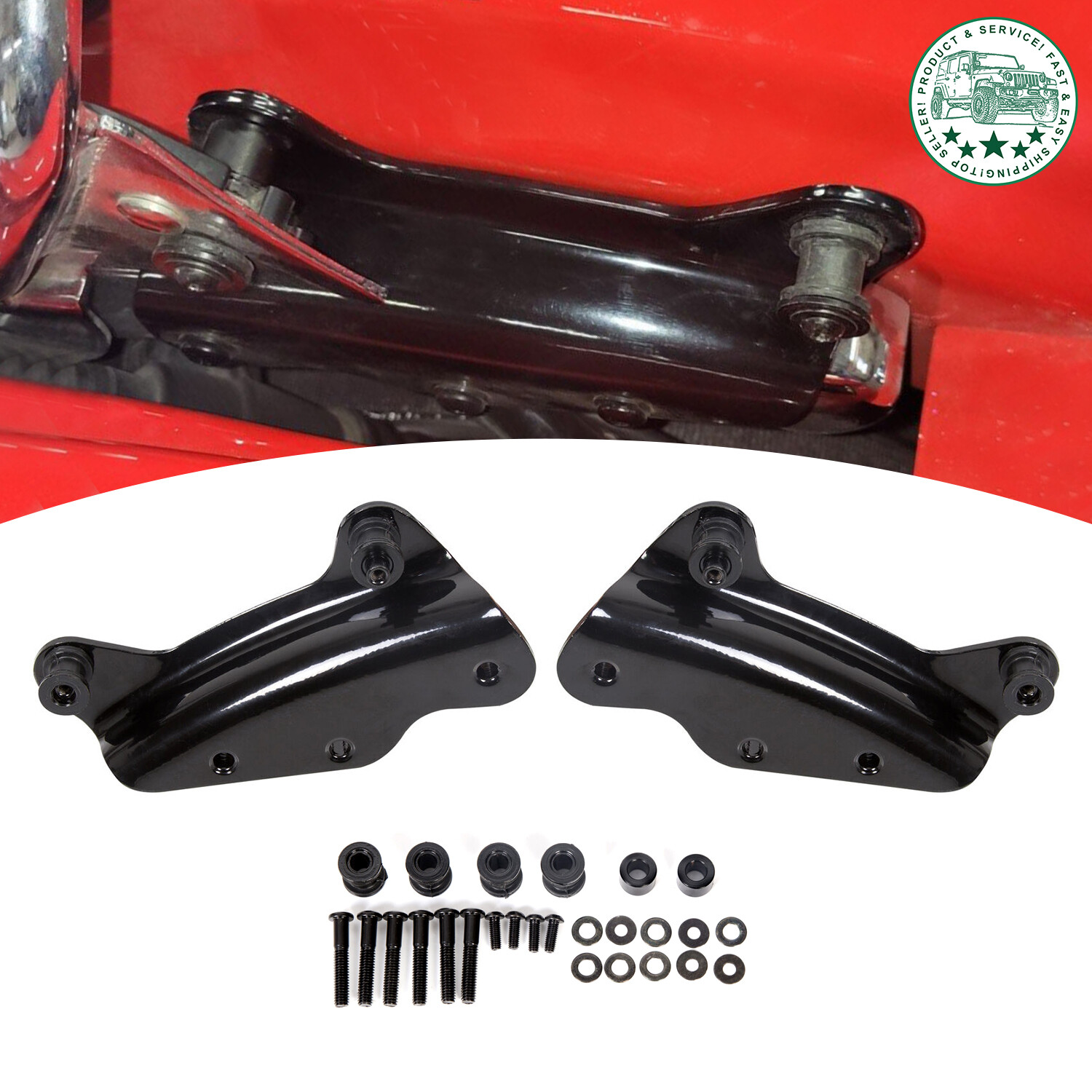 Black 4 Point Docking Hardware Kit For 09-13 Harley Touring Road King Glide
