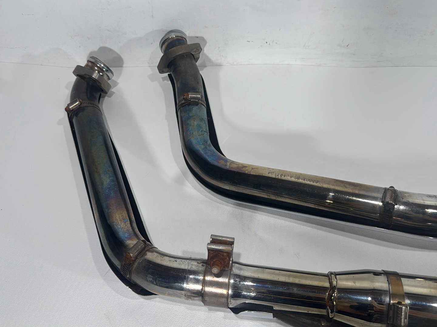 2004 Harley Softail FLSTC Heritage Classic OEM Exhaust Header Pipes Muffler