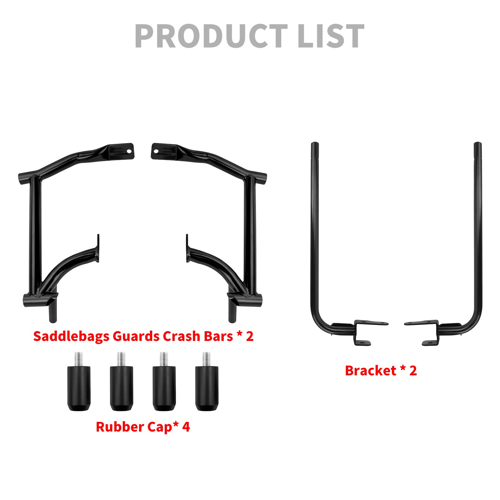 Saddlebag Bracket Rails Guard Crash Bar For Harley Touring Road King Glide 14-24