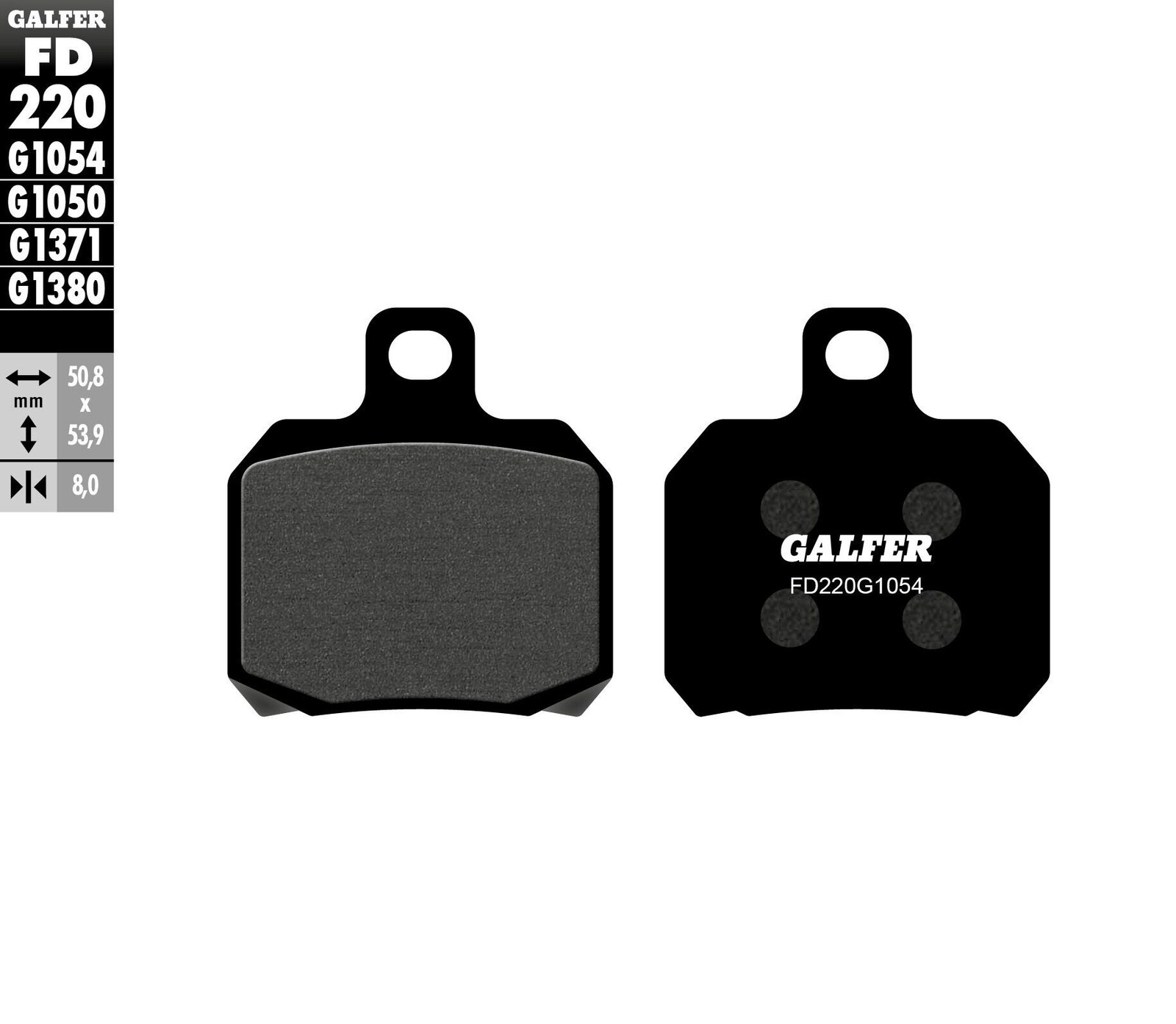 Galfer Carbon Semi-Metallic Brake Pads Front/Rear FD220G1054