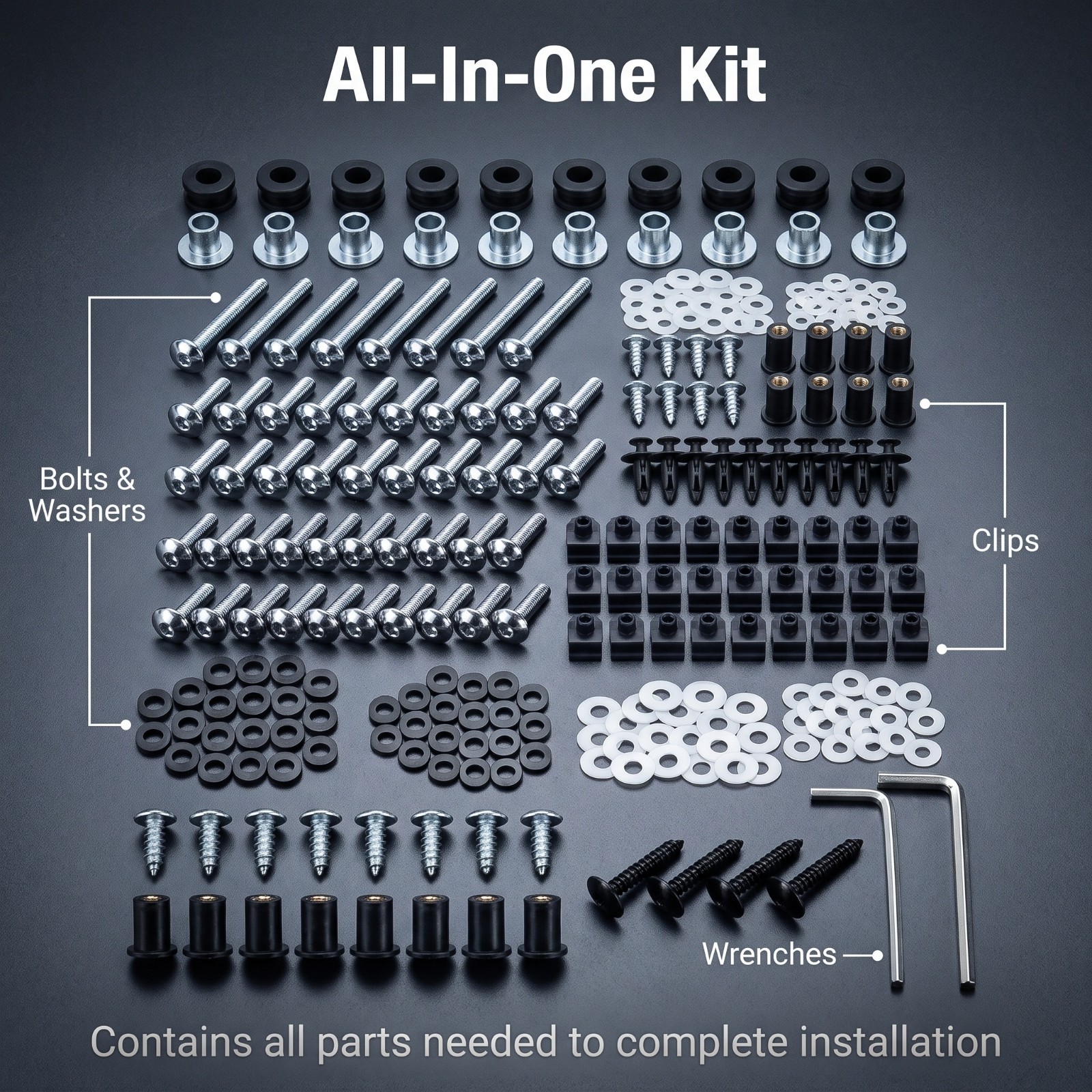 Fairing Bolt Kit Stainless Silver Bodywork Screws for Honda 2004-2005 CBR1000RR