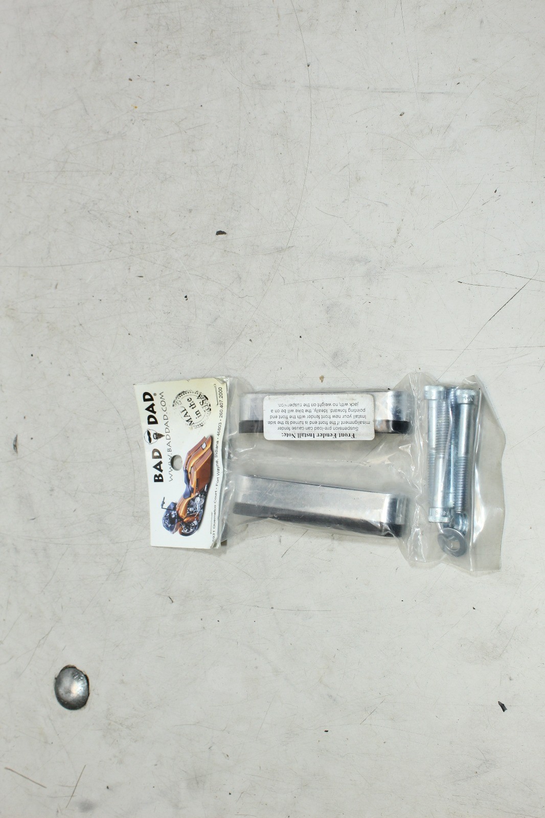 Bad Dad 14+ Harley Touring Chrome 5/8 Front End Fender Spacer Set Pair NOS