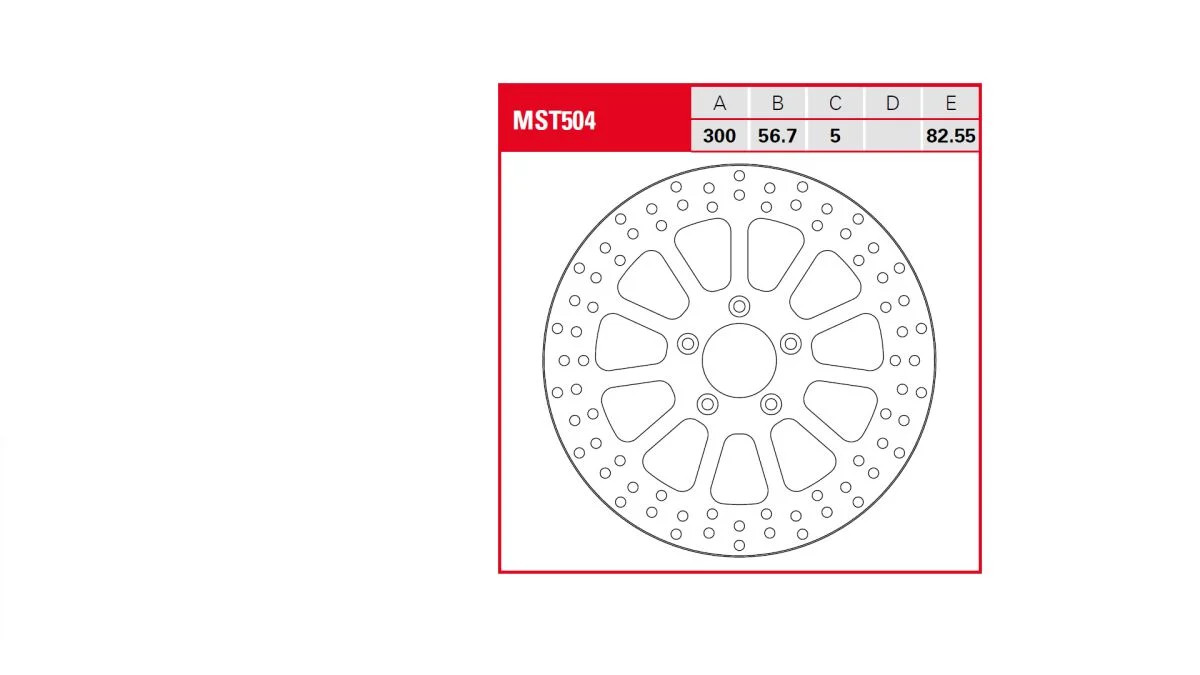 TRW BRAKE ROTOR FIXED ROUND HARLEY DAVIDSON MST504