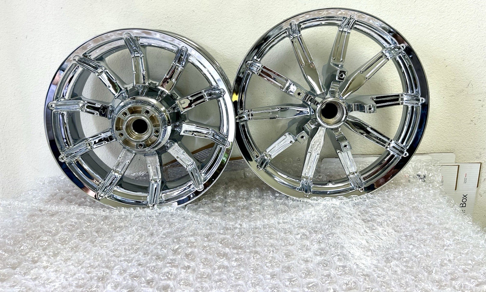 HARLEY TOURING IMPELLER CHROME WHEELS ROTORS 2009-17 STREET GLIDE OUTRIGHT