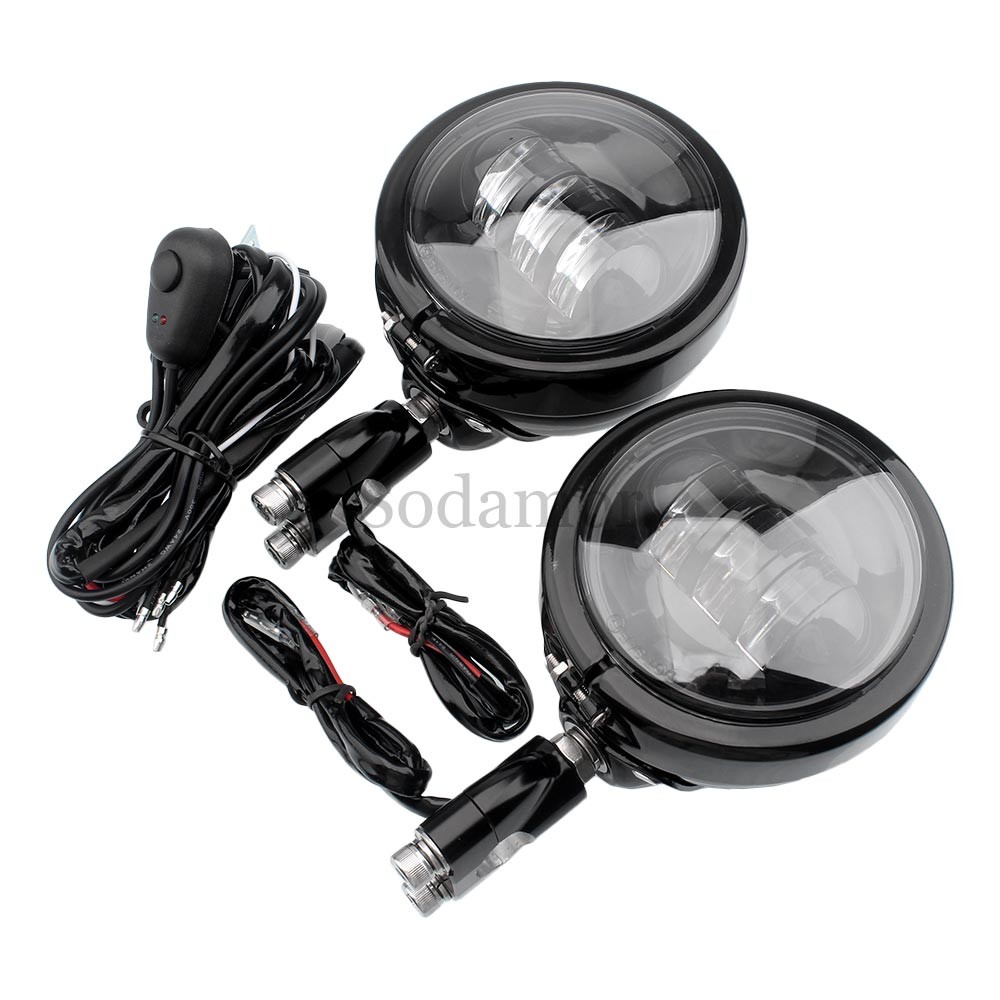 4.5″ Motorcycle LED Passing Driving Light Spot Cold White Fog Lamp For Honda ATV