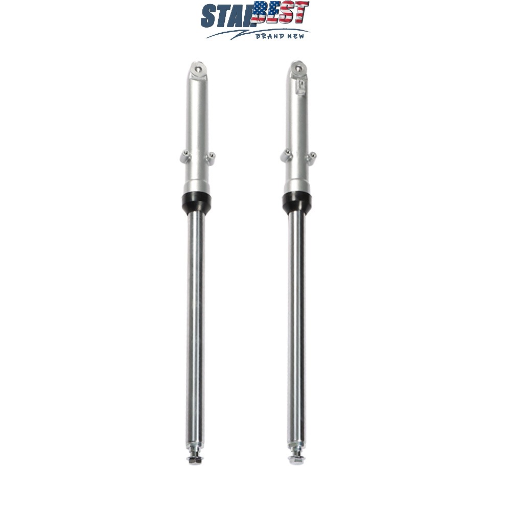 Pair 27″ Front Fork Tubes Shocks Absorber For HONDA CG125 CT90 CT110 Silver New