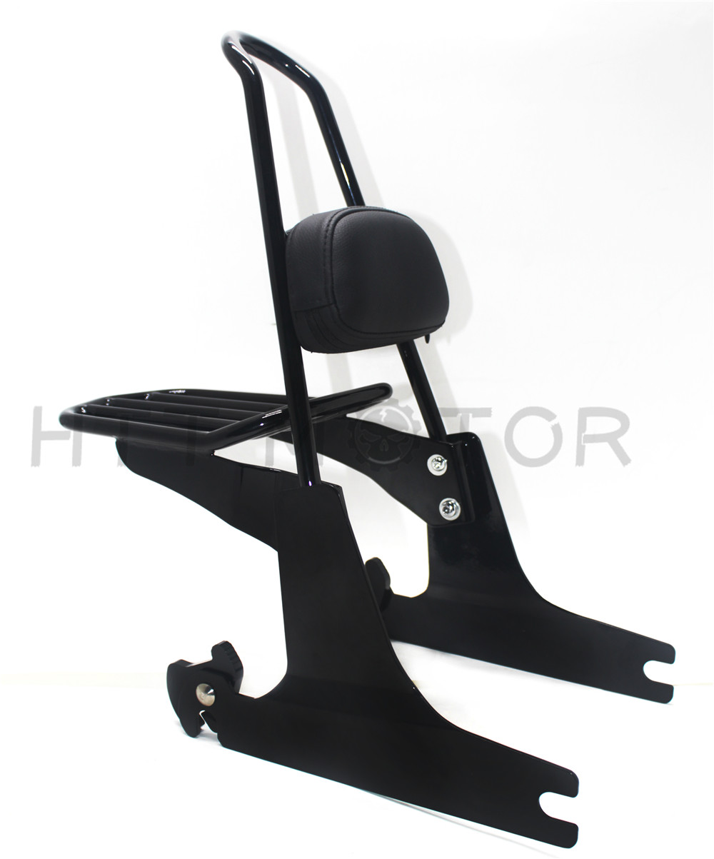 sissybar backrest luggage rack Detachable For Harley Dyna Models 2007-2016