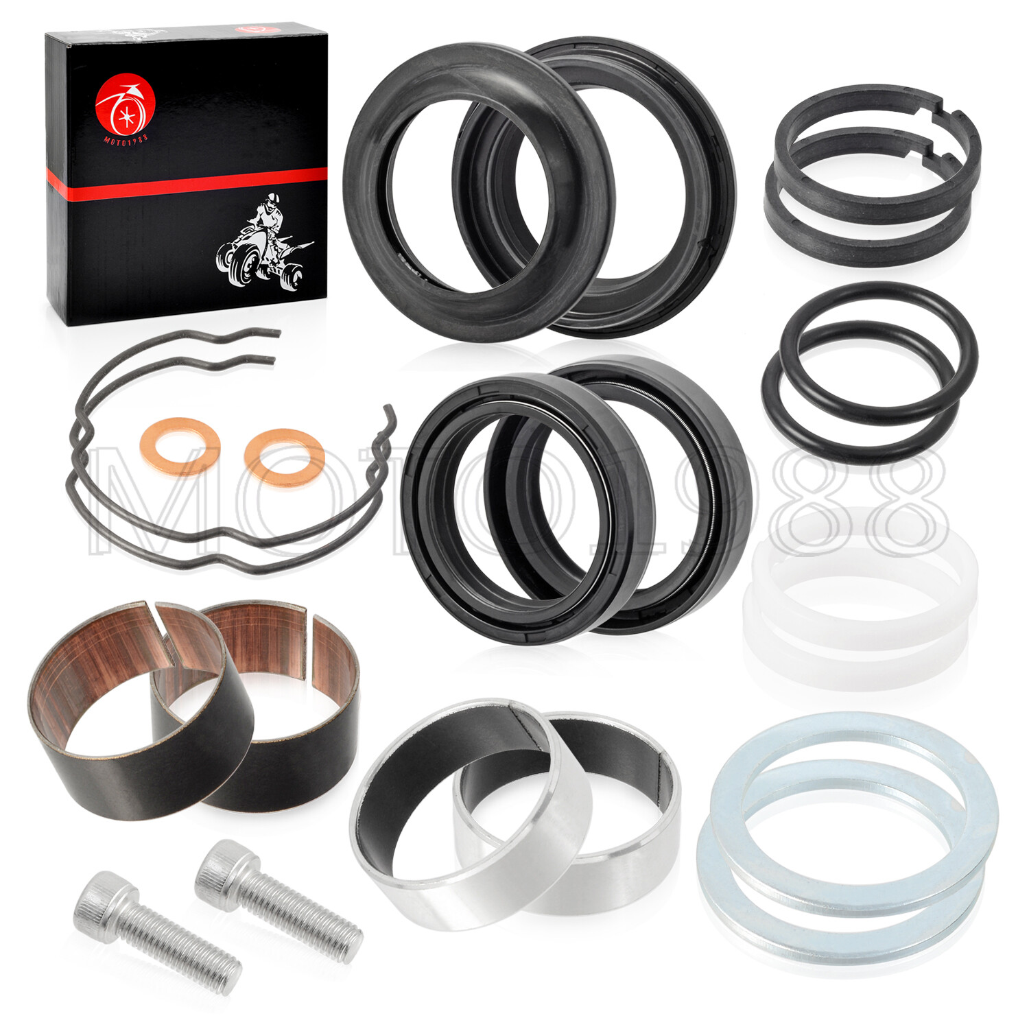 39mm Front Fork Bushing Dust Oil Seals For 1991 1992 1993 – 2005 FXD Dyna 495607