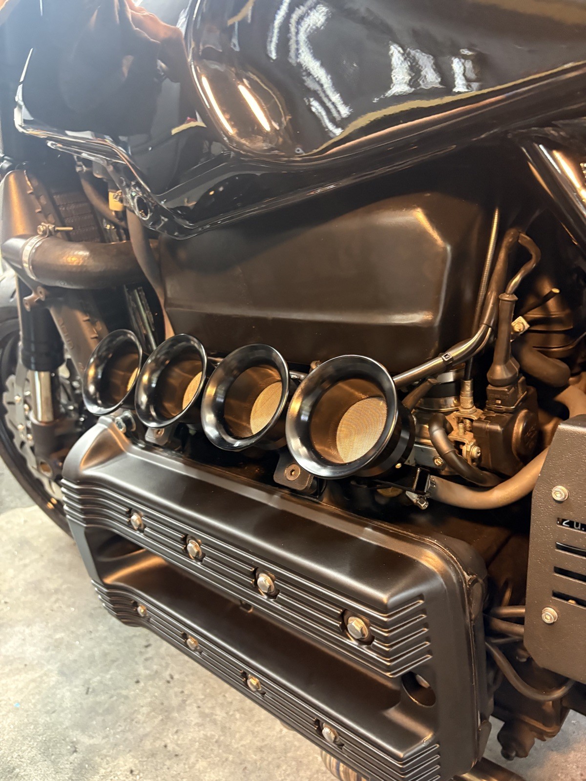 BMW K100 Velocity Stack (Decorative) for BMW K100 K100RS- BLACK