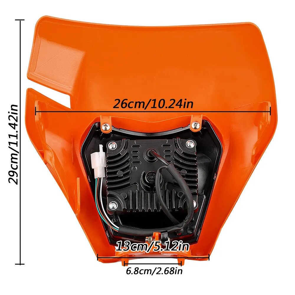 Motorcycle Headlight LED Enduro for KTM EXC XC SX MX XC 125 250 300 450 Orange