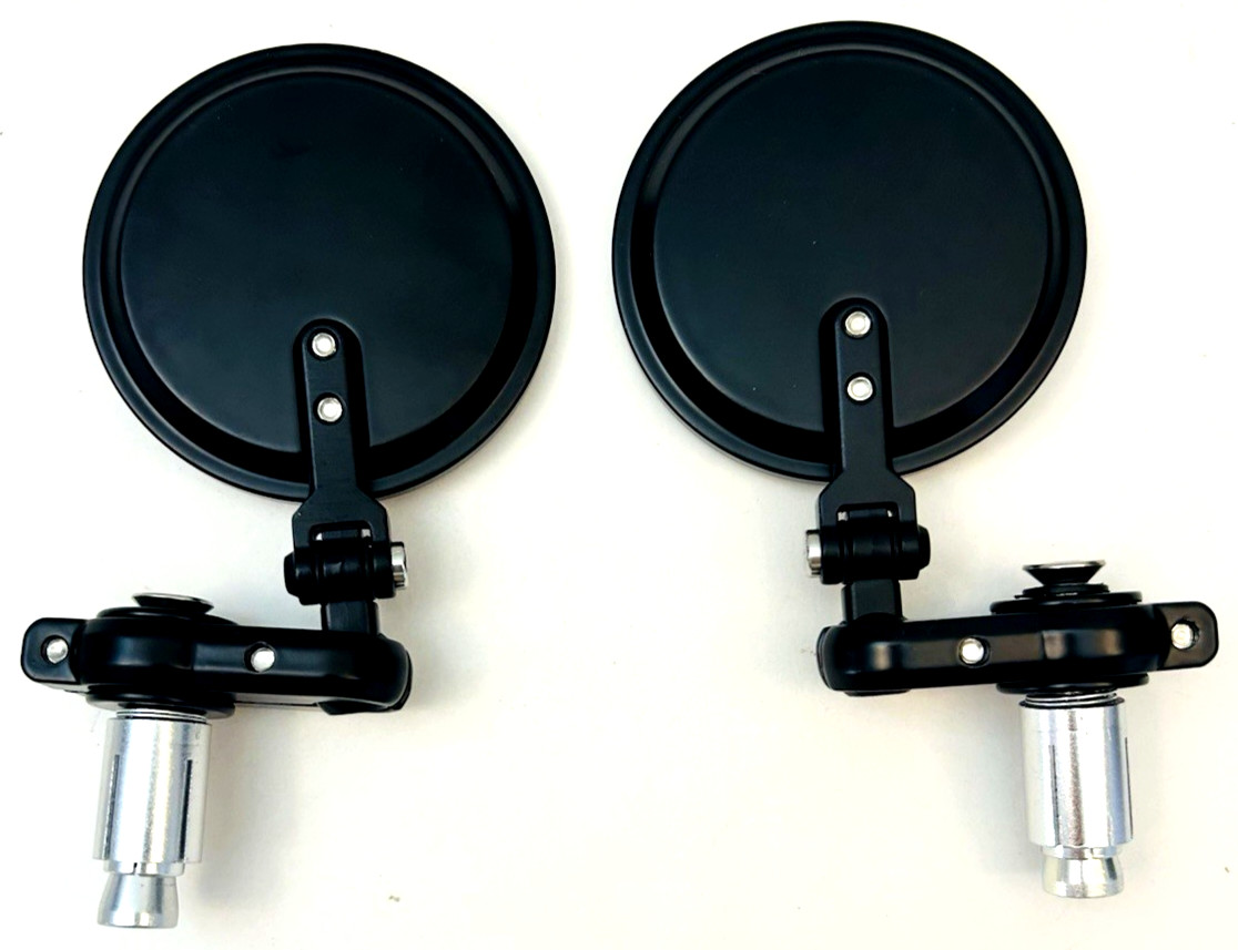 3″ Round Foldable Side Mirror for 7/8″ Handlebar Honda Kawasaki Suzuki Mictuning
